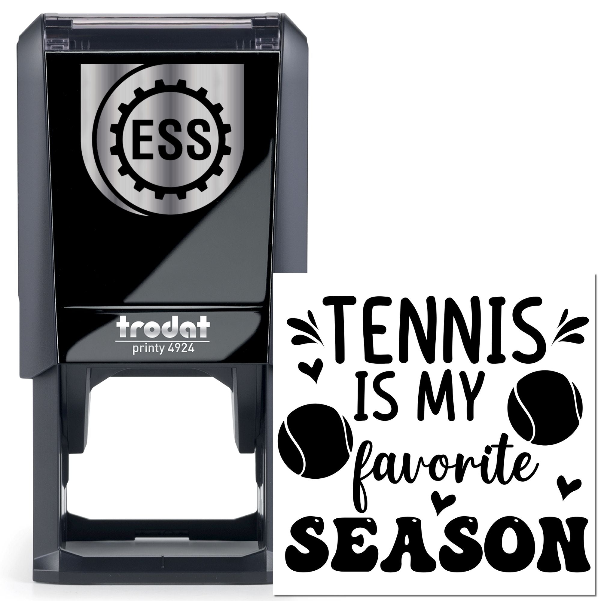 Self-Inking Tennis Season Paper Craft Stamp