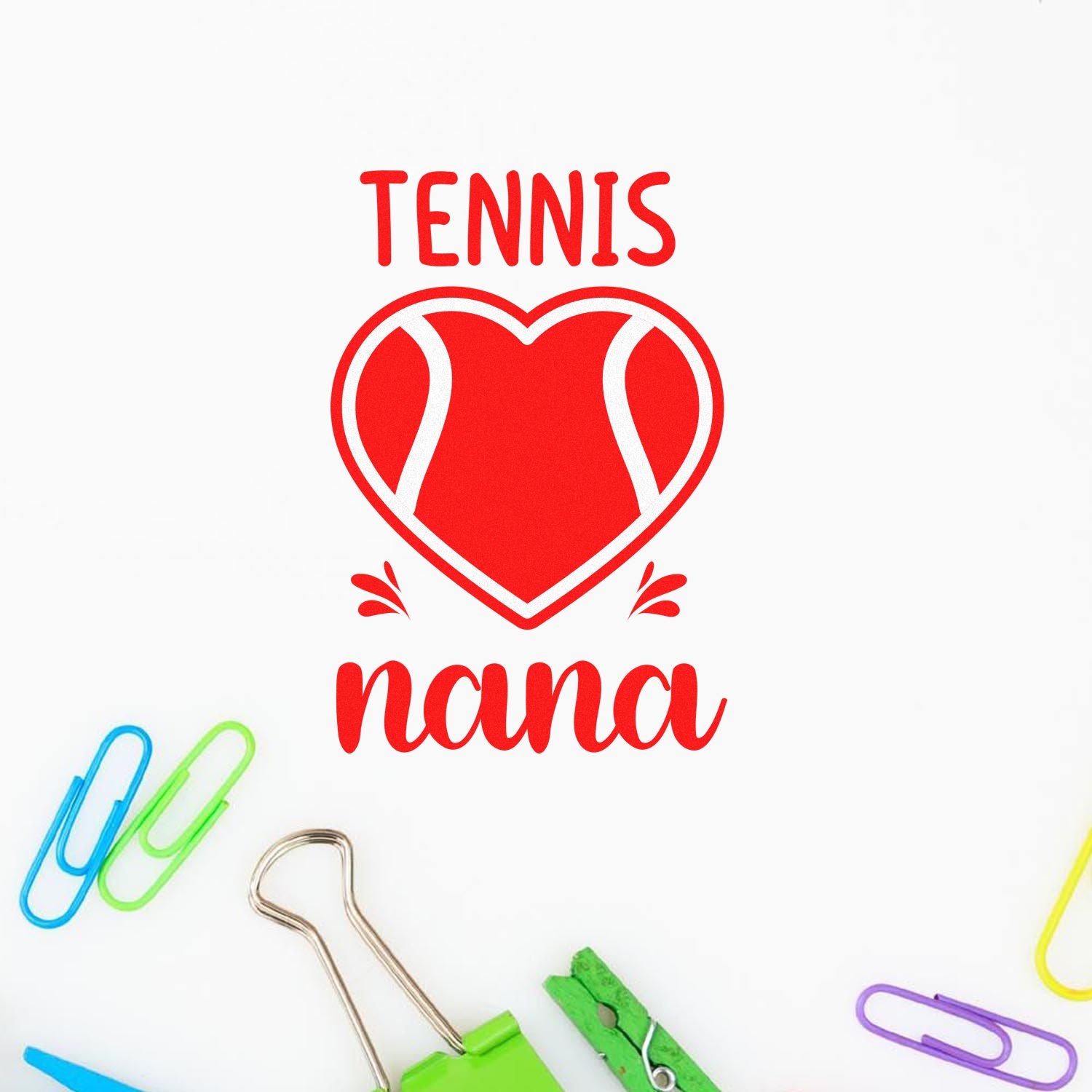 Self-Inking Tennis Nana Paper Goods Stamp