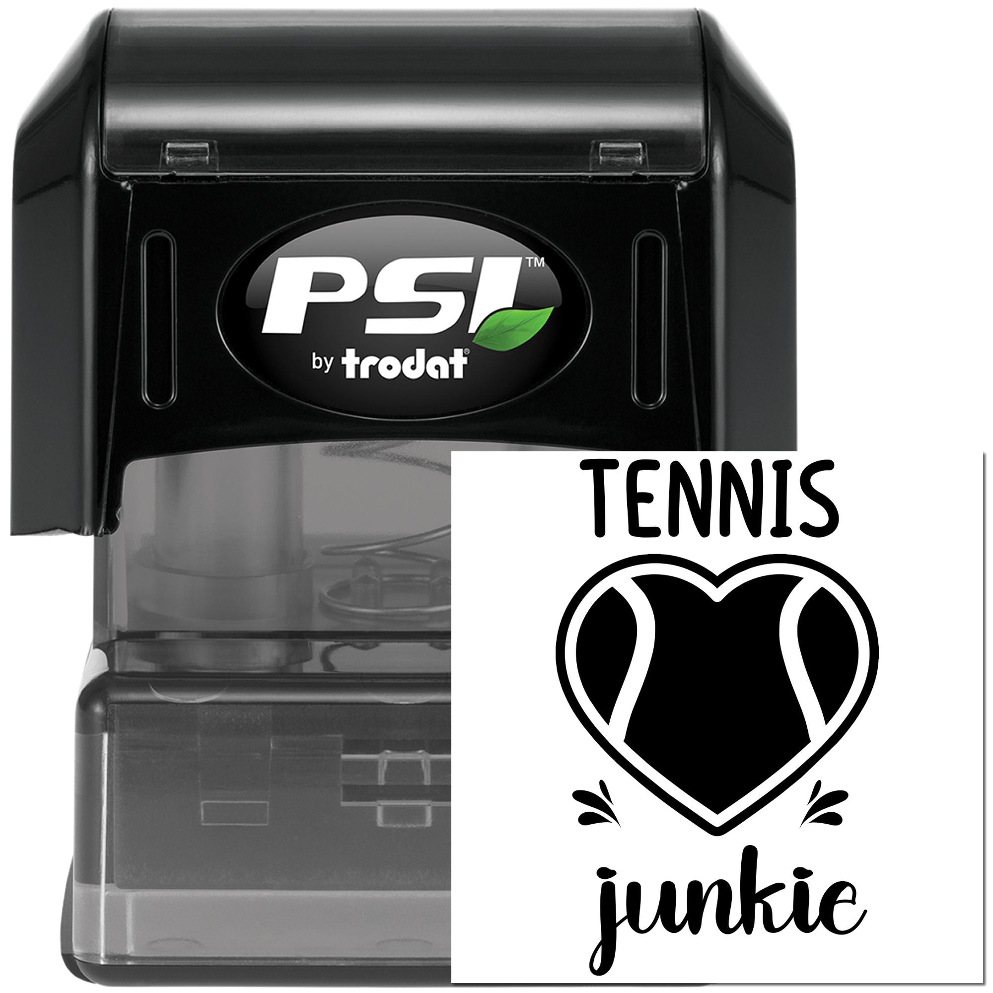 Pre-Inked Tennis Heart Junkie Journaling Stamp
