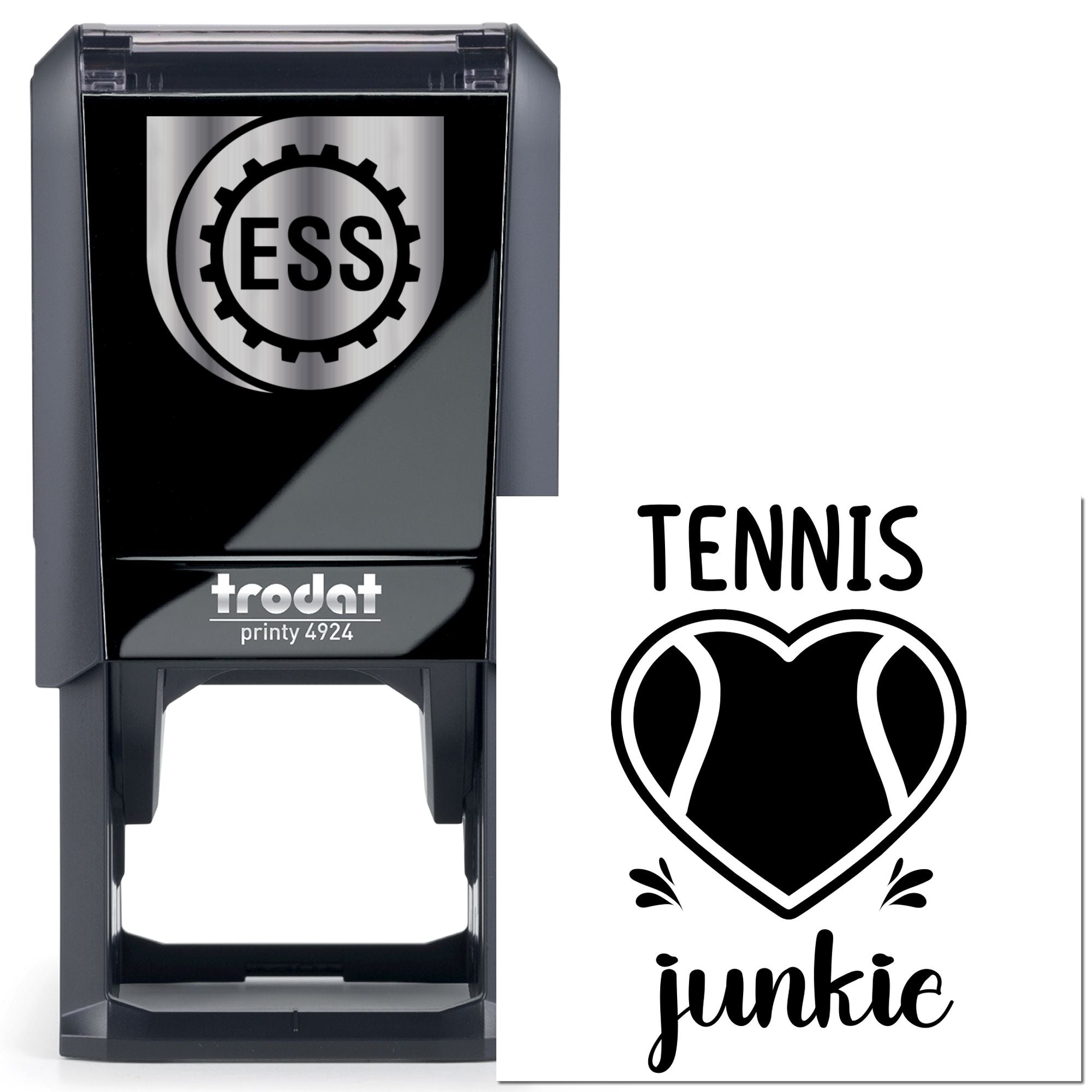 Self-Inking Tennis Junkie Greeting Card Stamp