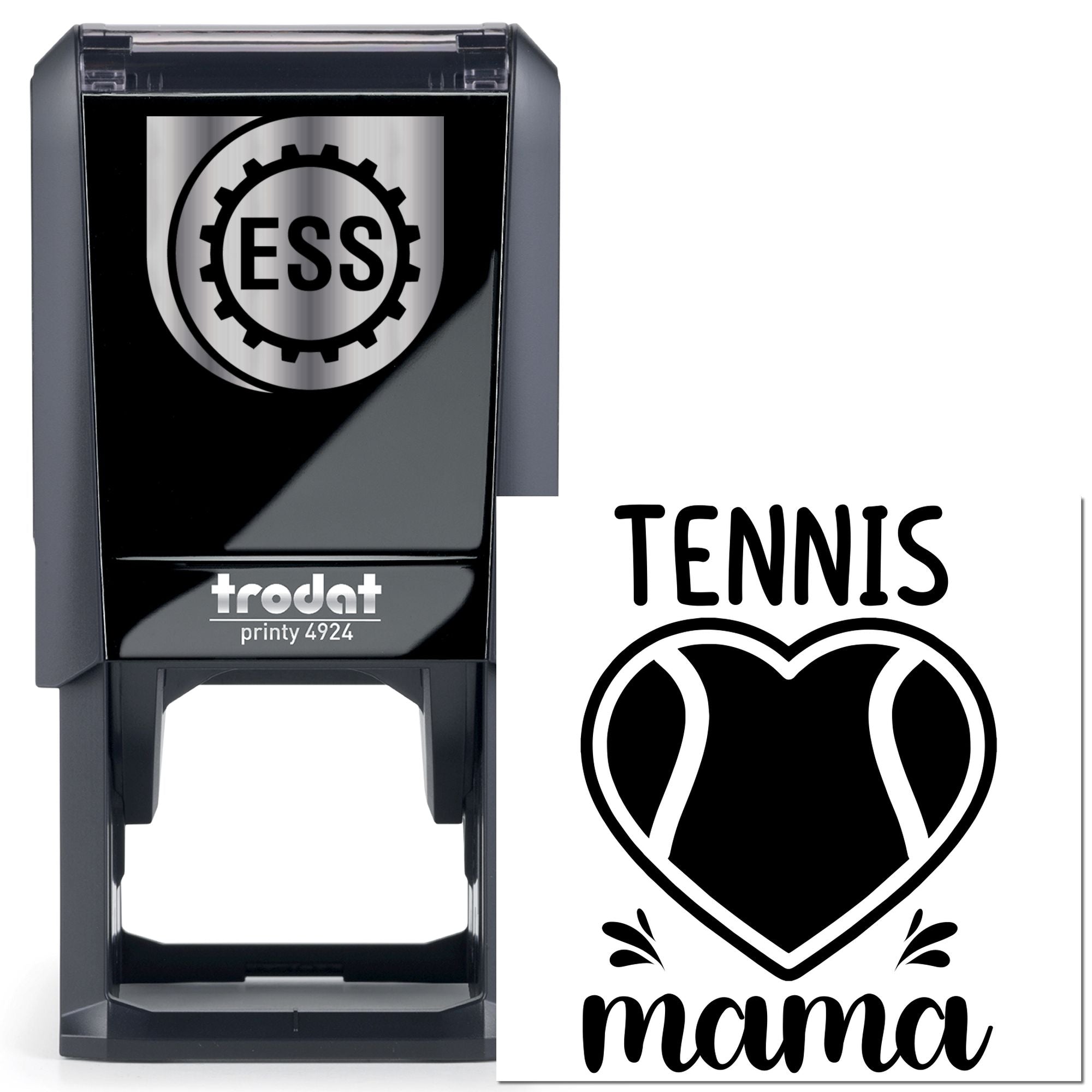 Self-Inking Tennis Mom Note Card Stamp