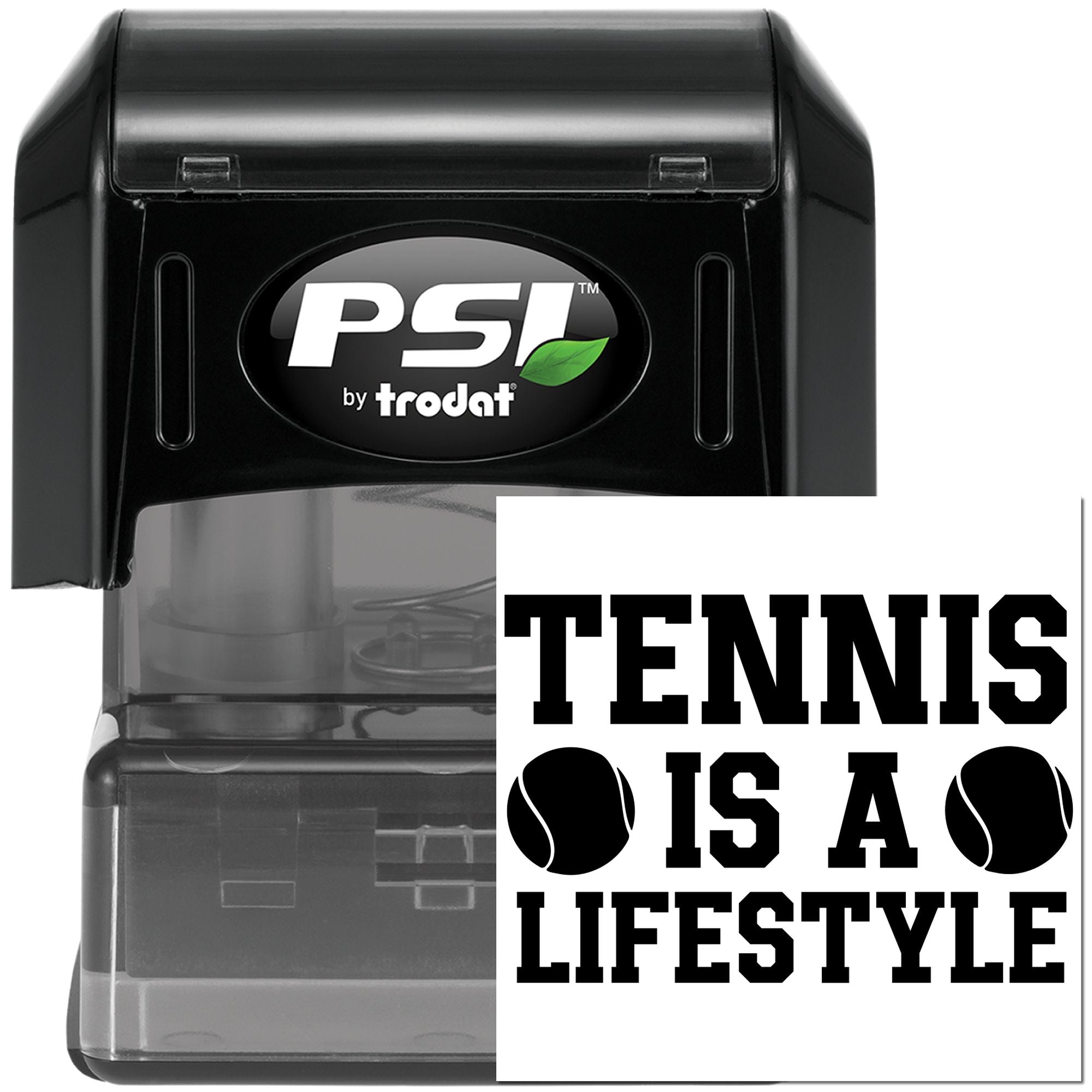 Pre-Inked Tennis Is Lifestyle Note Card Stamp