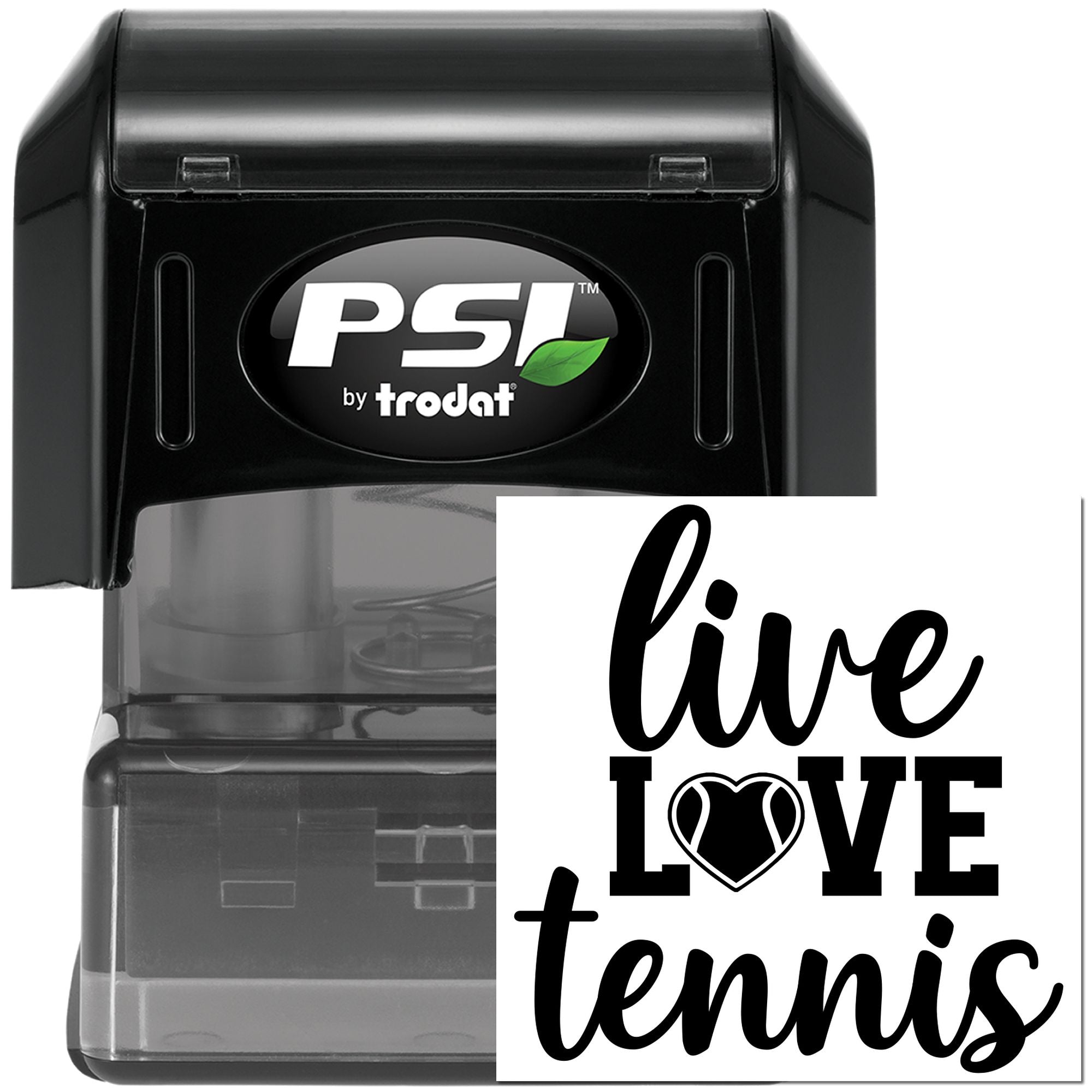 Pre-Inked Live Love Tennis Paper Craft Stamp