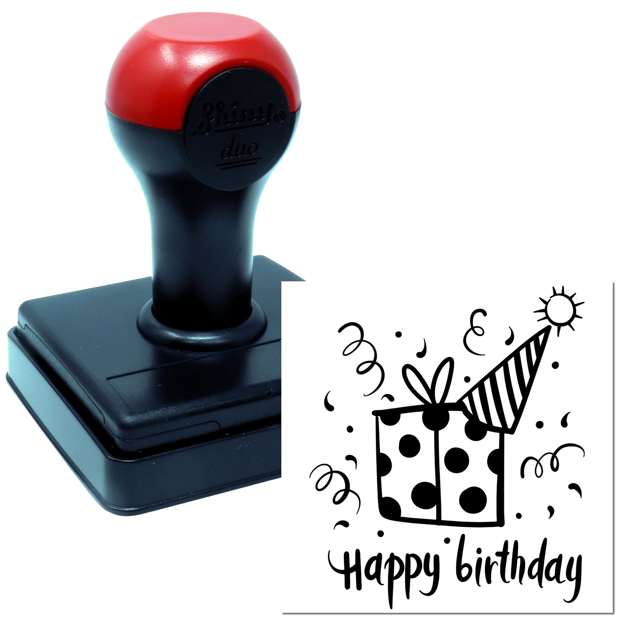 Hand Surprise Confetti Celebration Crafting Stamp