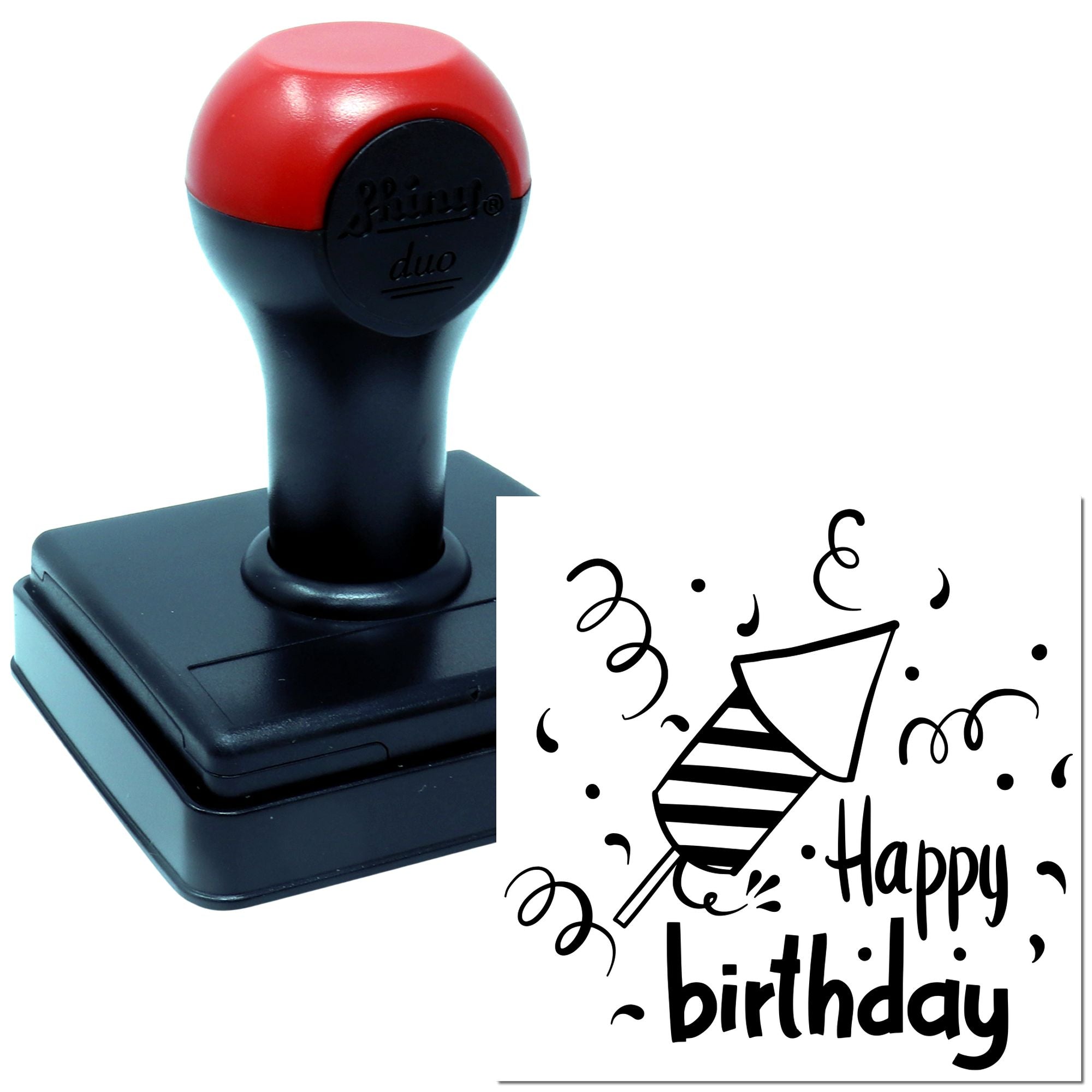 Hand Birthday Sky Launch Card Stamp