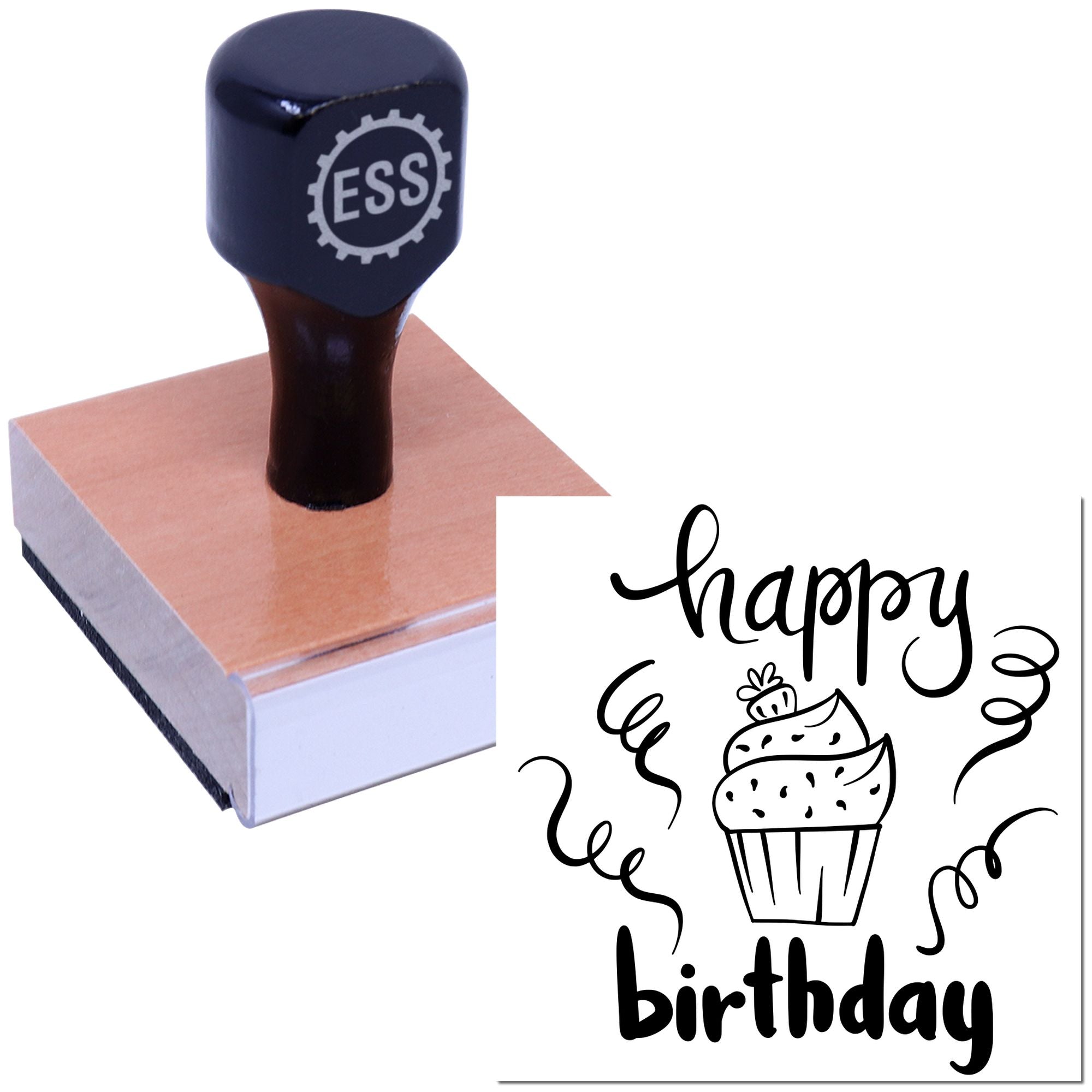 Cupcake Party Extravaganza Scrapbooking Rubber Stamp