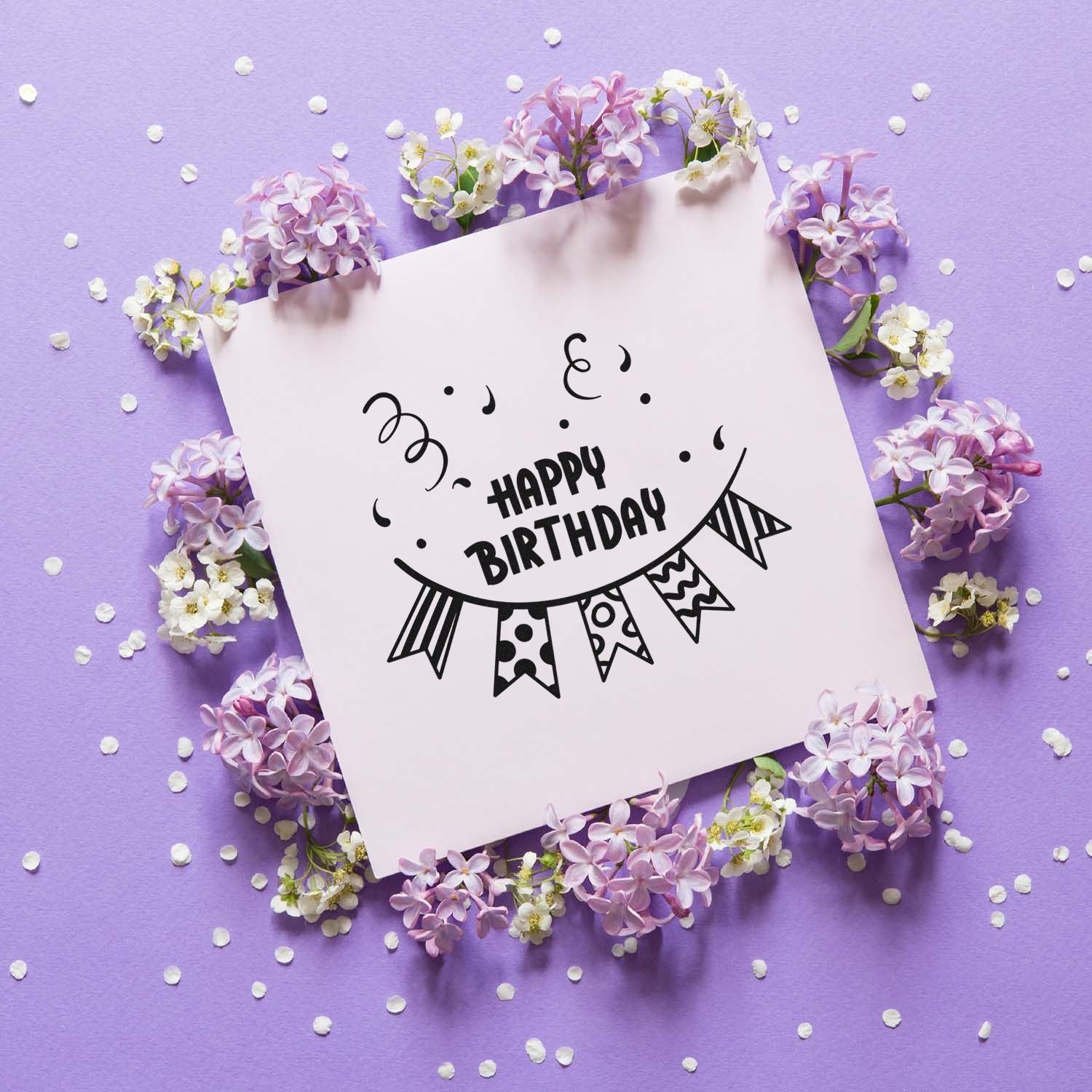 Self-Inking Festive Banner Celebration Crafting Stamp