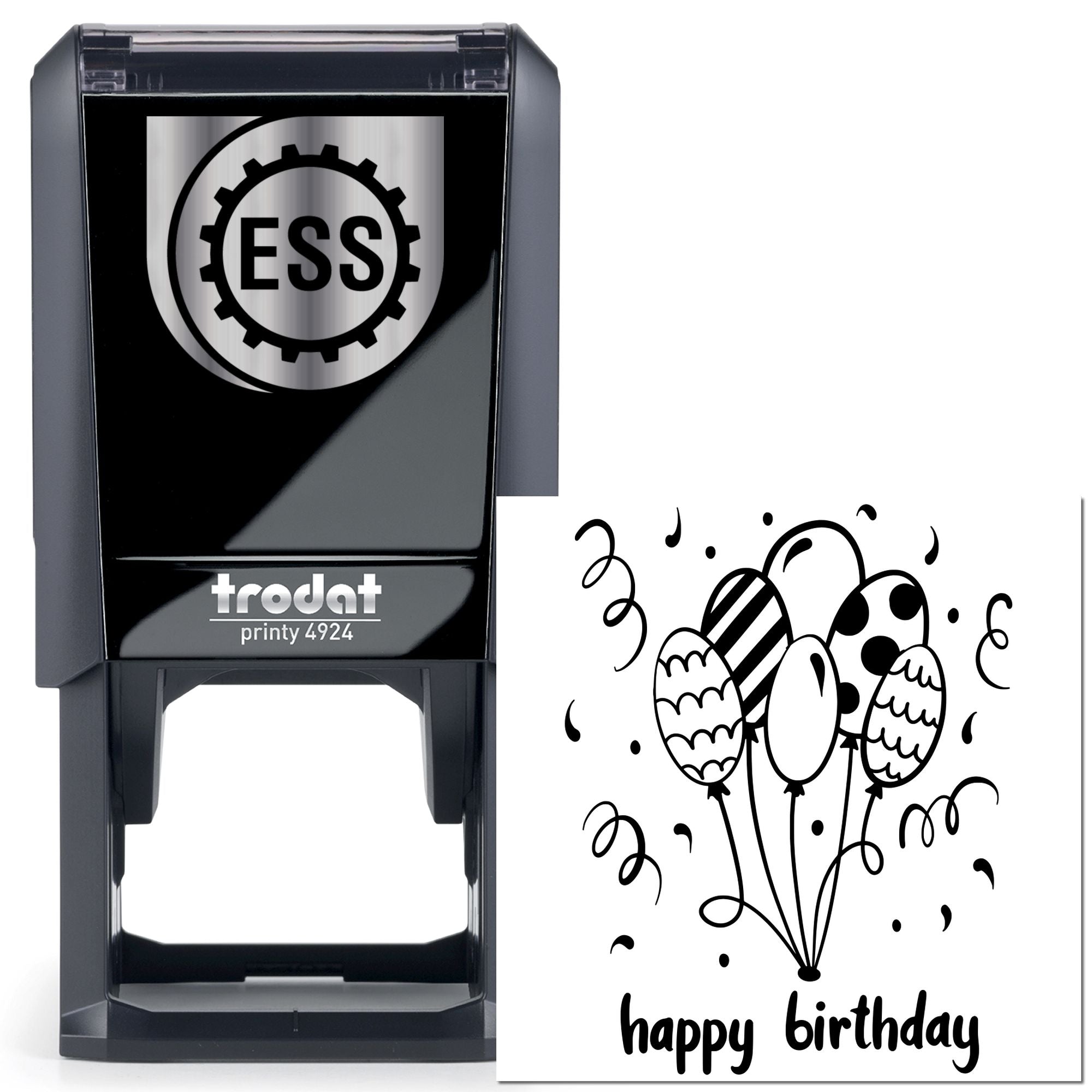 Self-Inking Festive Birthday Celebration Card Making Stamp