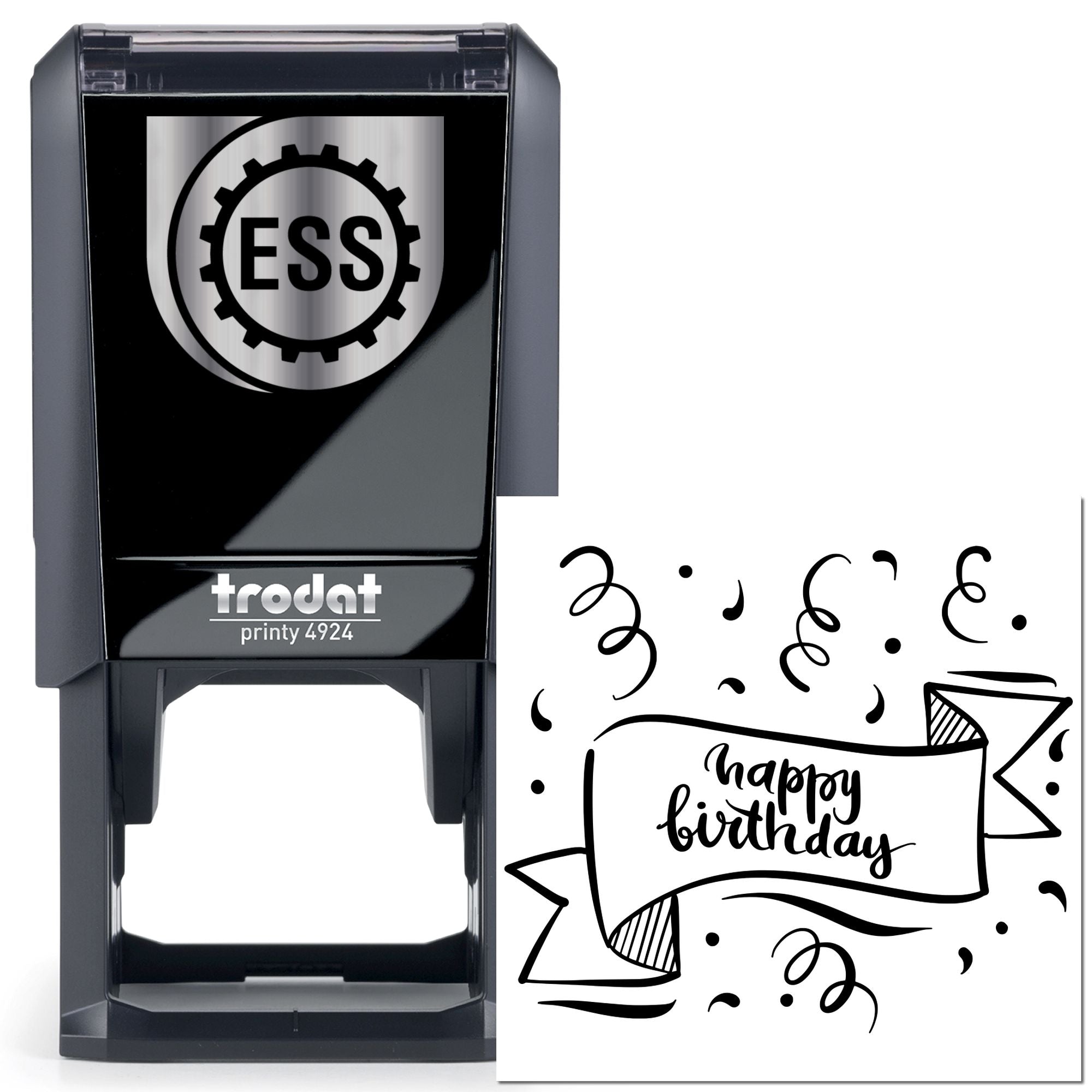 Self-Inking Confetti Birthday Bash Paper Craft Stamp