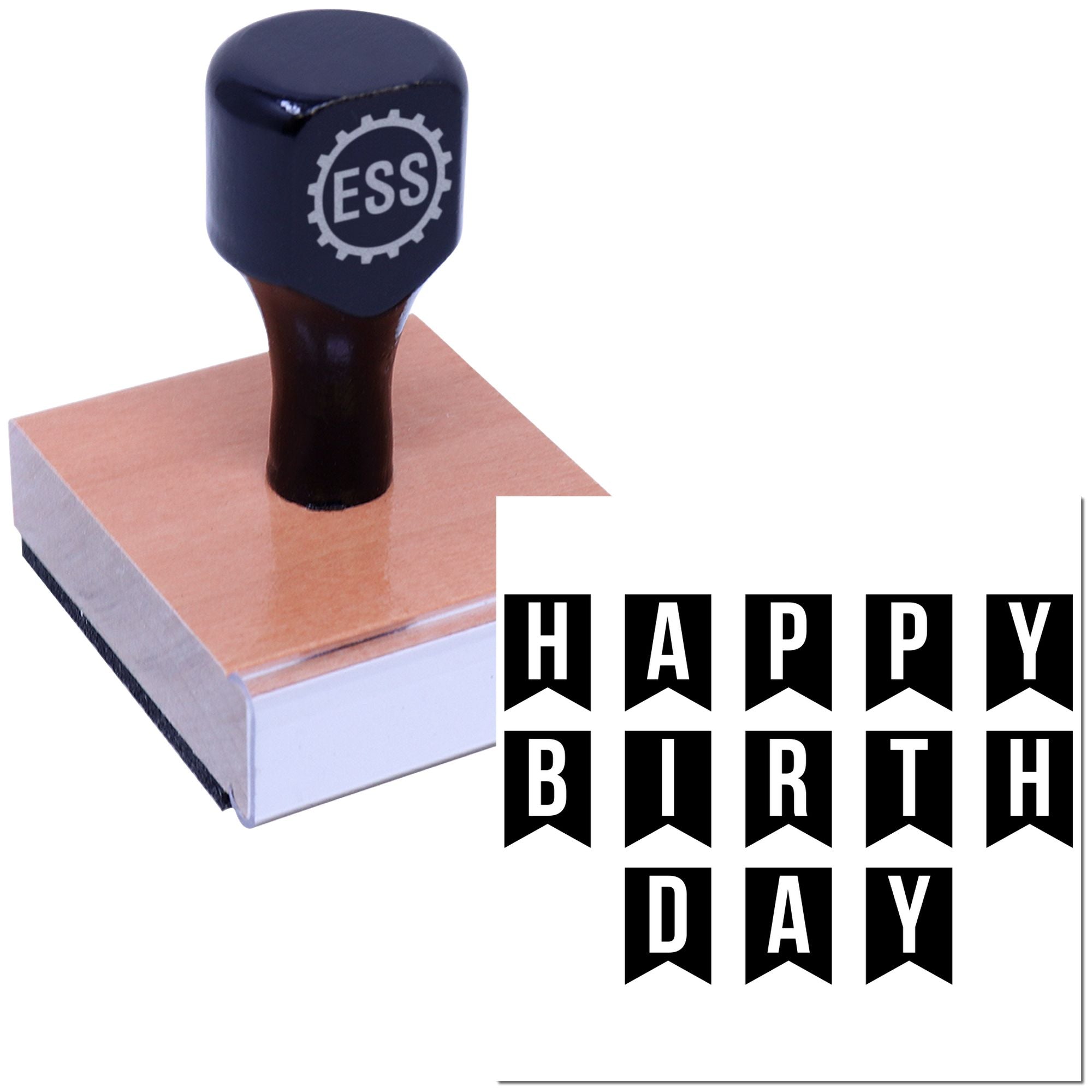 Party Banner Celebration Craft Rubber Stamp