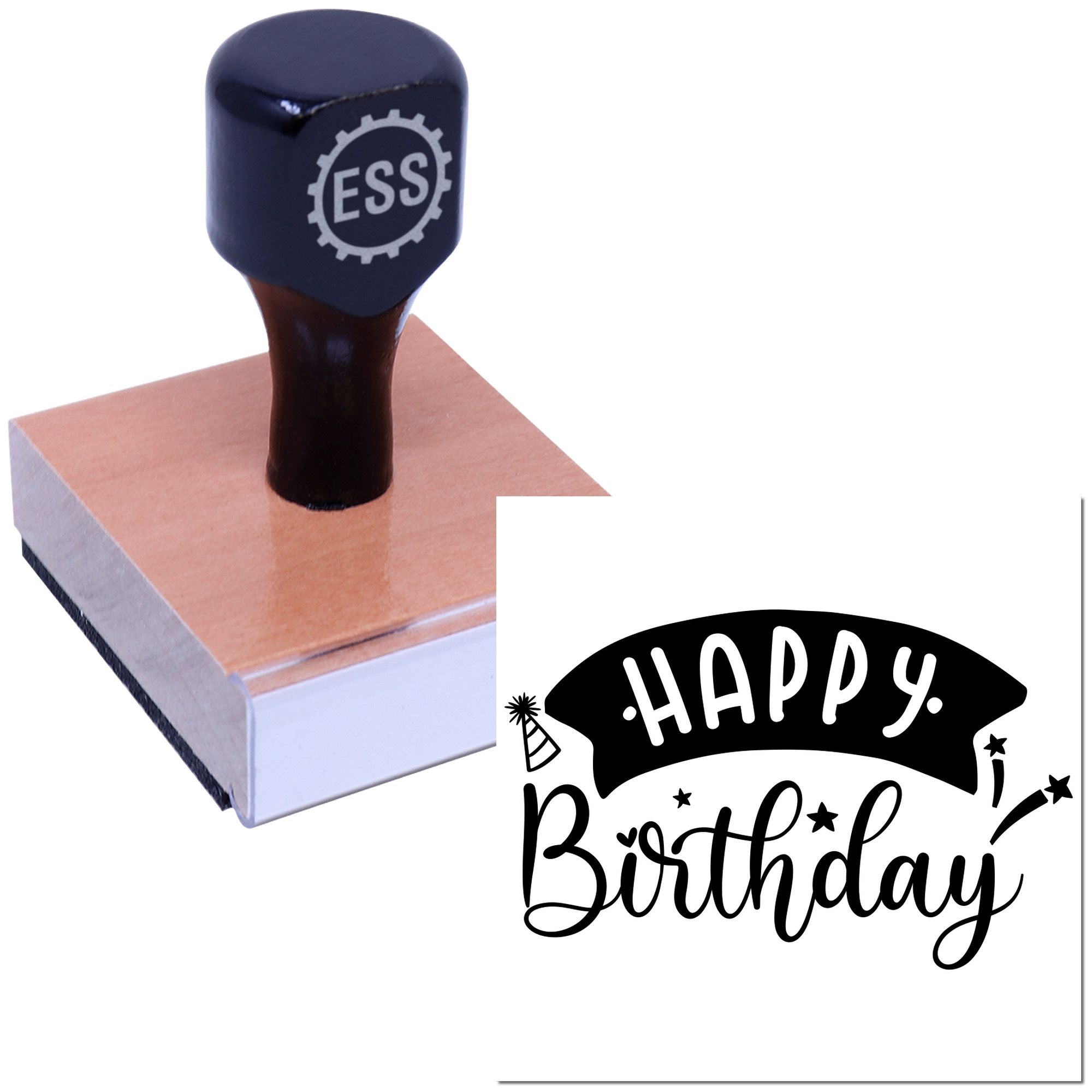 Celebration Banner Blast Craft Rubber Stamp