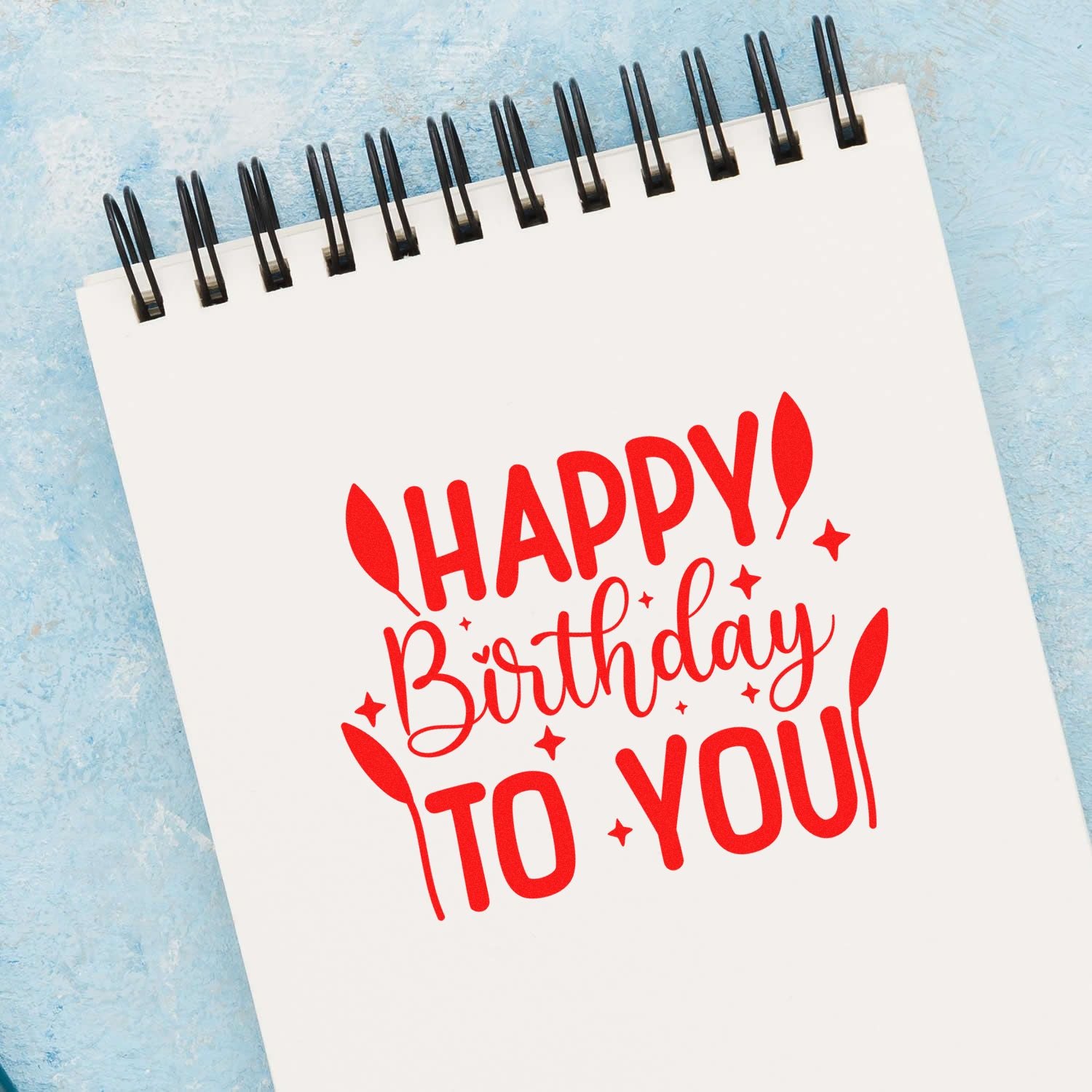 Dazzling Birthday Celebration Extravaganza Card Rubber Stamp