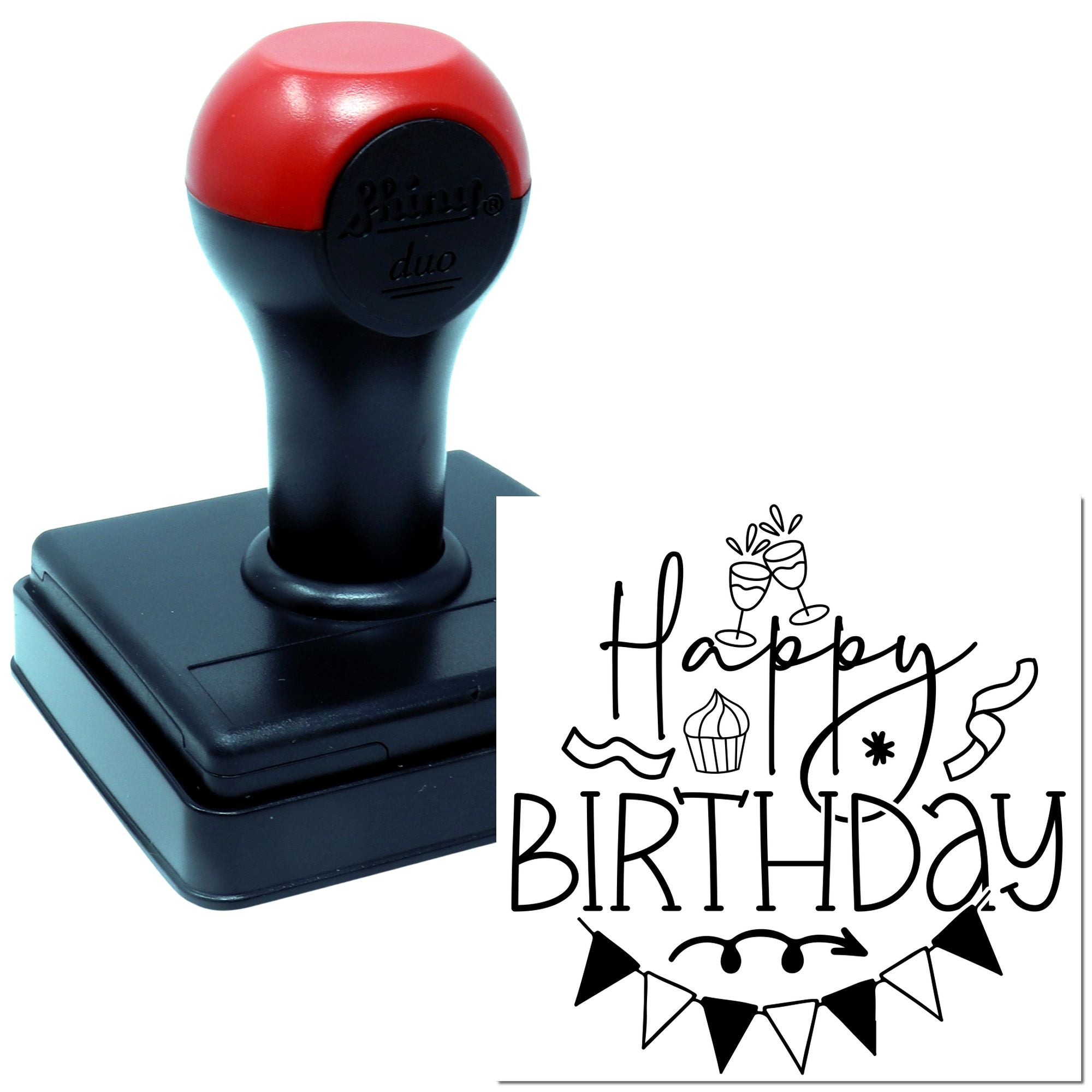 Hand Party Festivity Feels Card Stamp