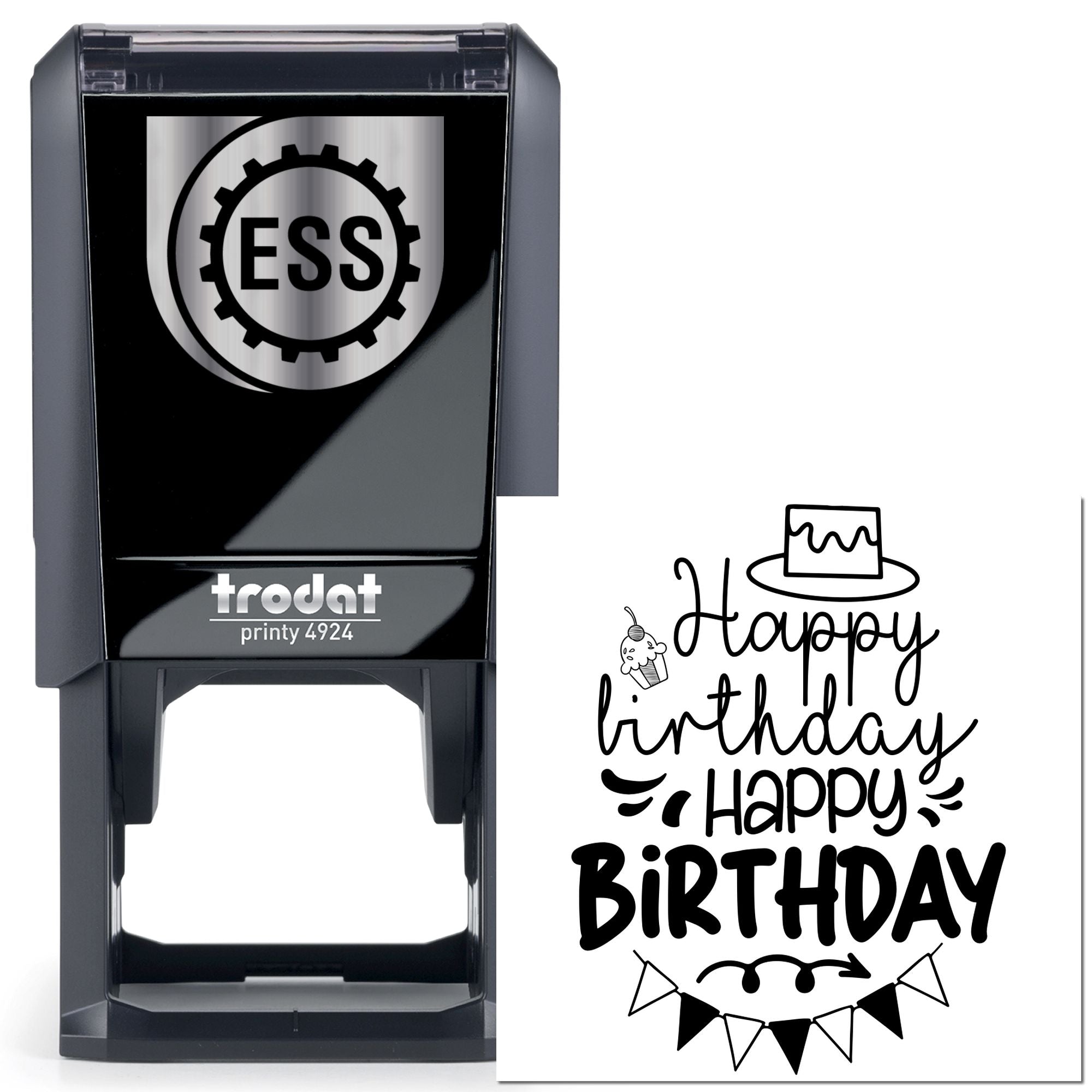 Self-Inking Effervescent Birthday Celebration Scrapbooking Stamp
