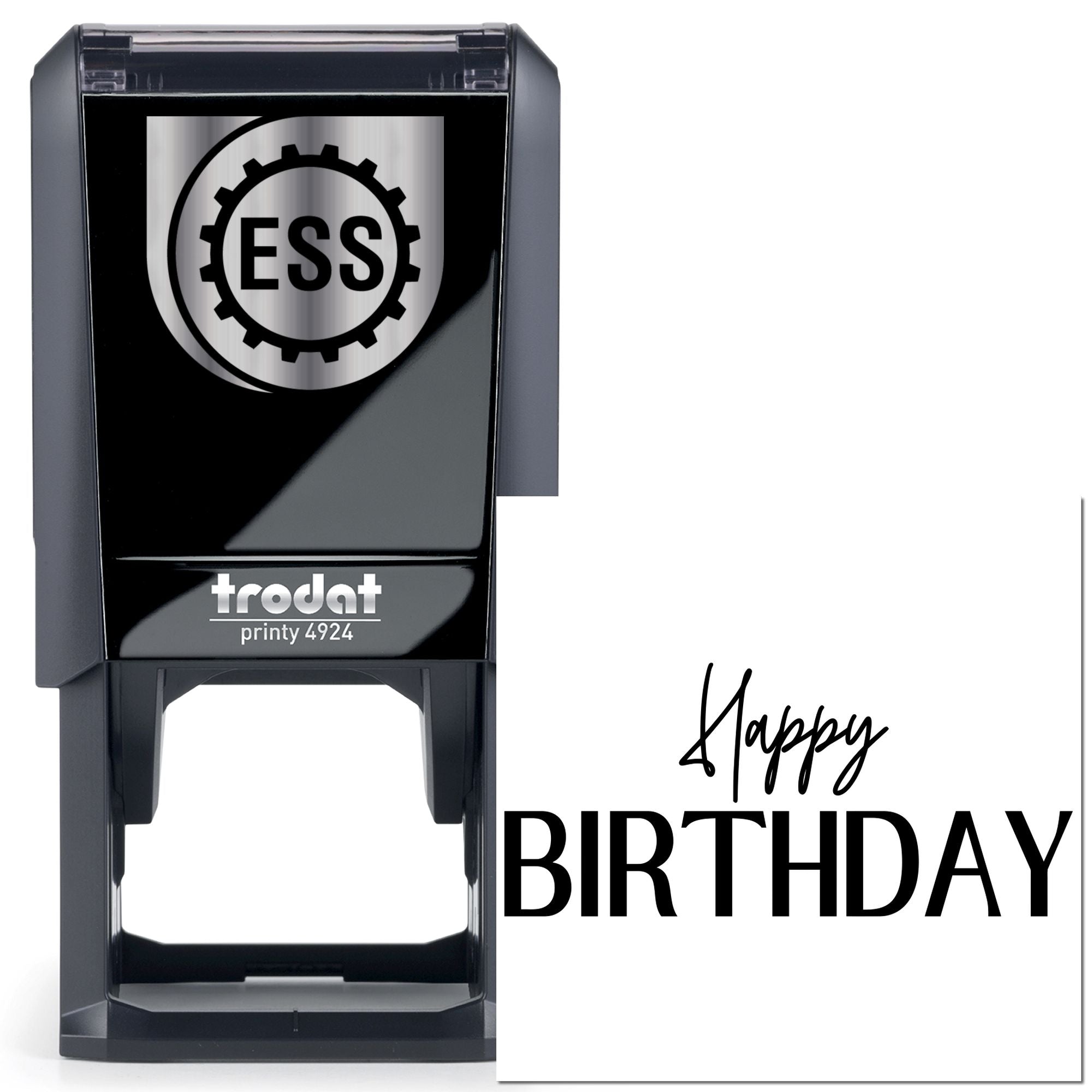 Self-Inking Vibrant Birthday Celebration Decor Card Stamp