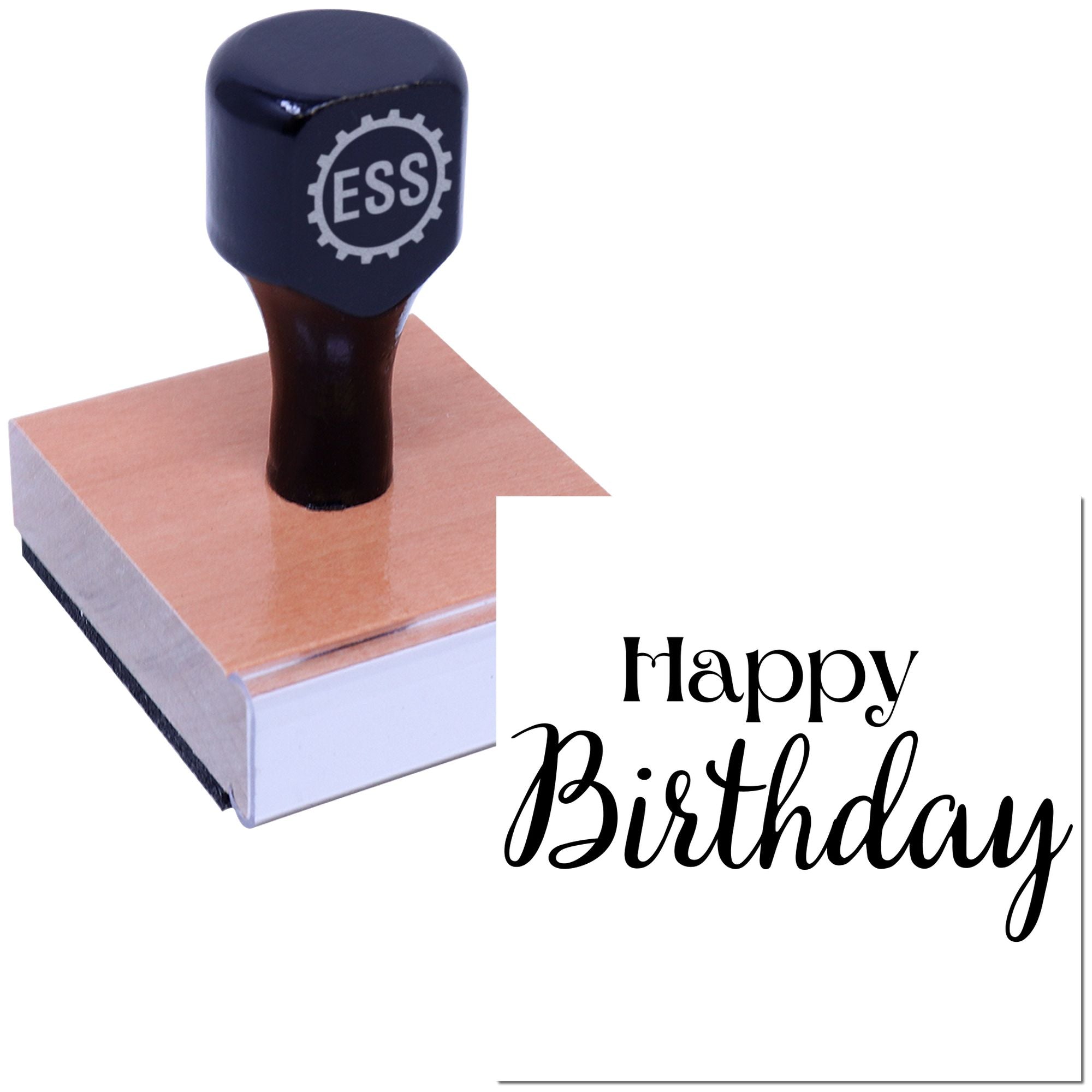 Joyous Birthday Boom Card Rubber Stamp