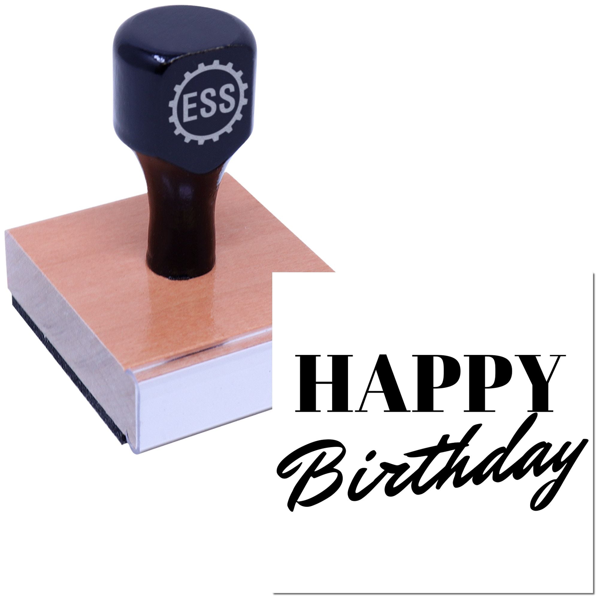 Festive Birthday Atmosphere Card Rubber Stamp