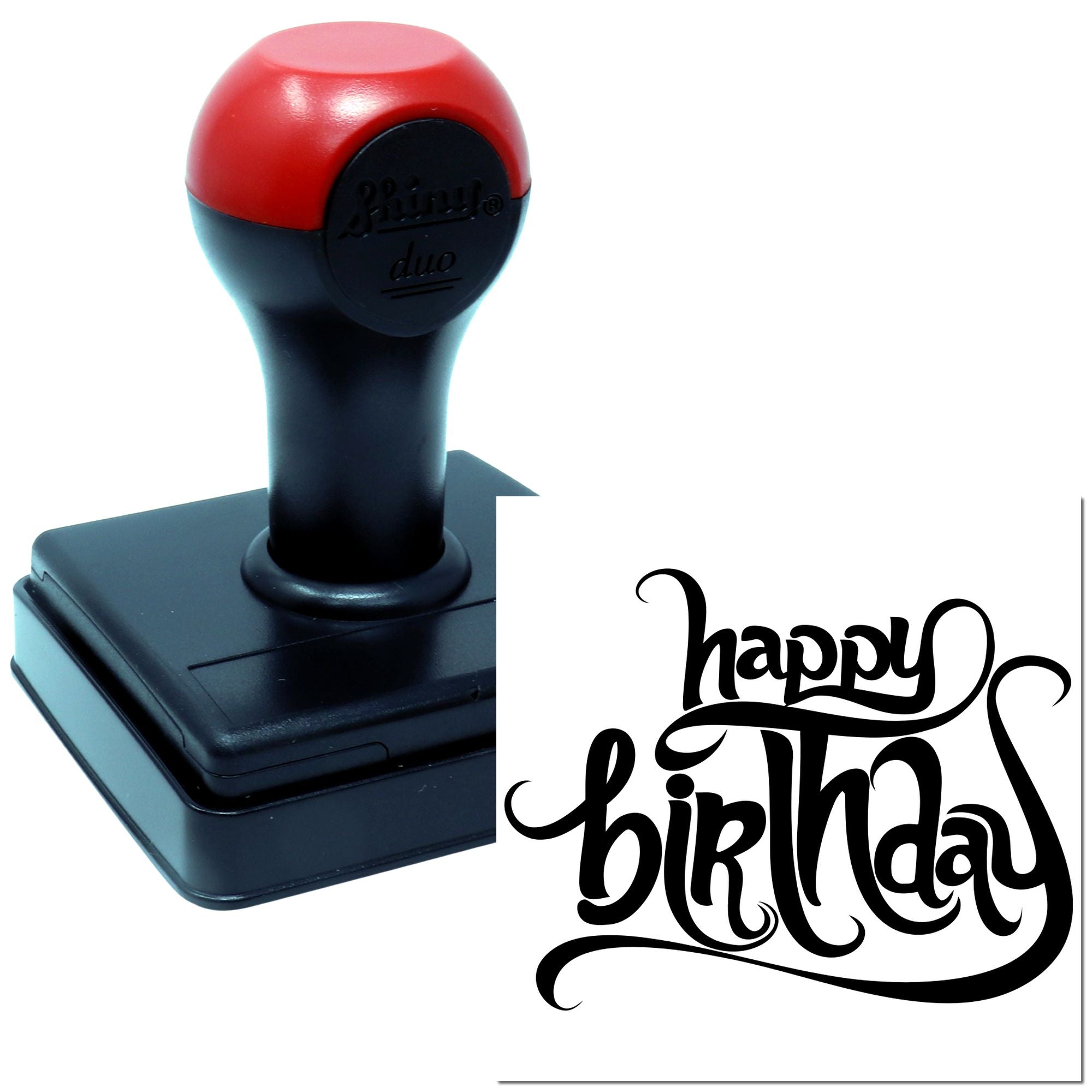 Hand Curly Celebration Scrapbook Stamp