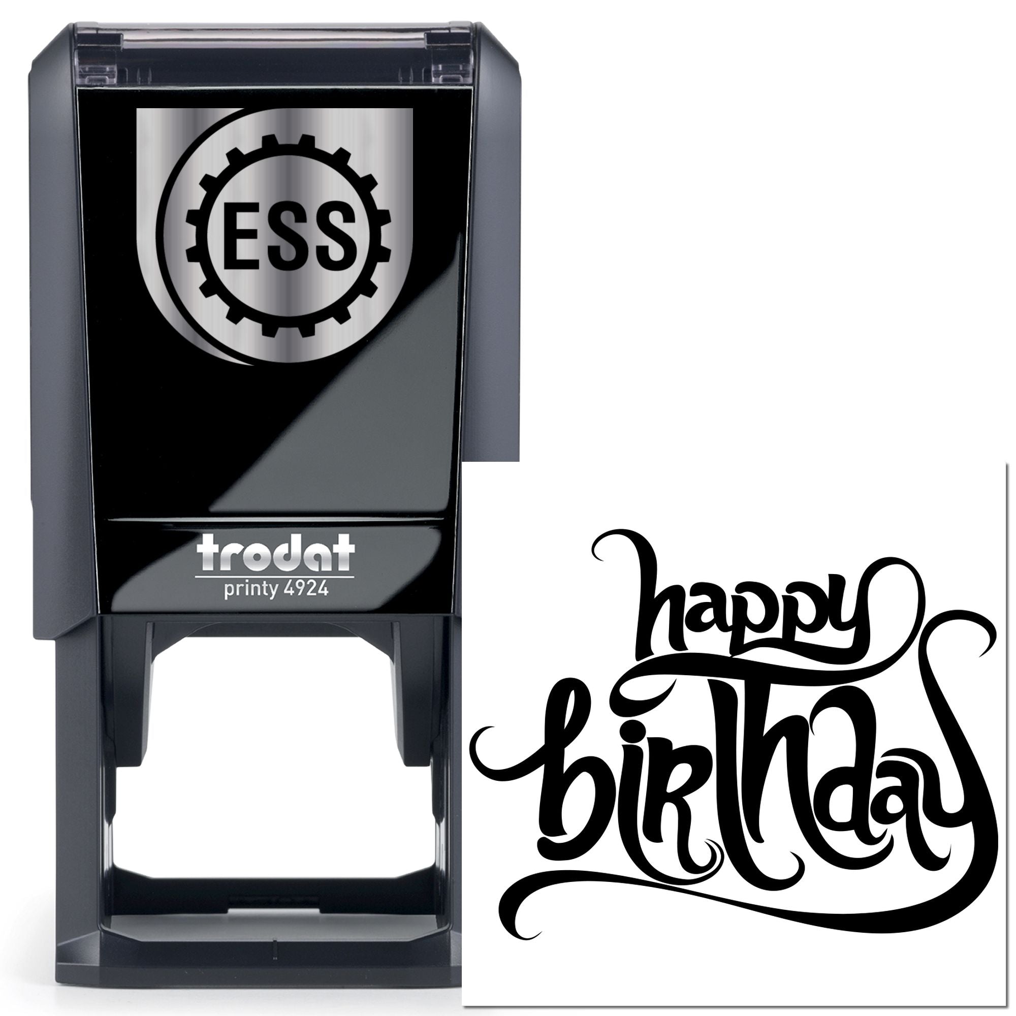 Self-Inking Curly Celebration Card Stamp