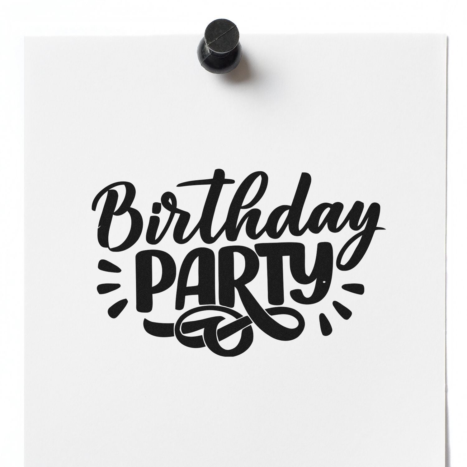 Birthday Spectacle Craft Rubber Stamp