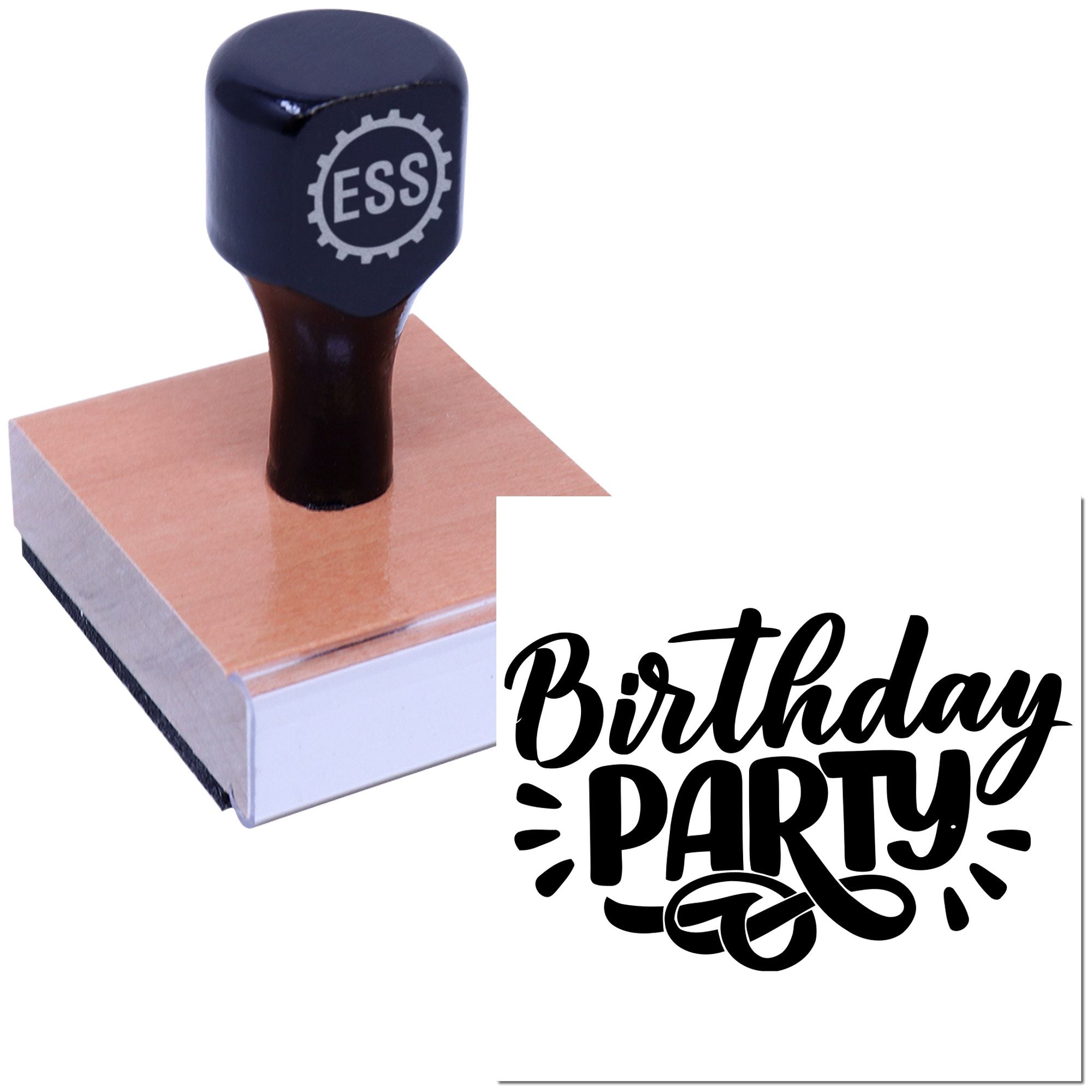 Birthday Spectacle Craft Rubber Stamp
