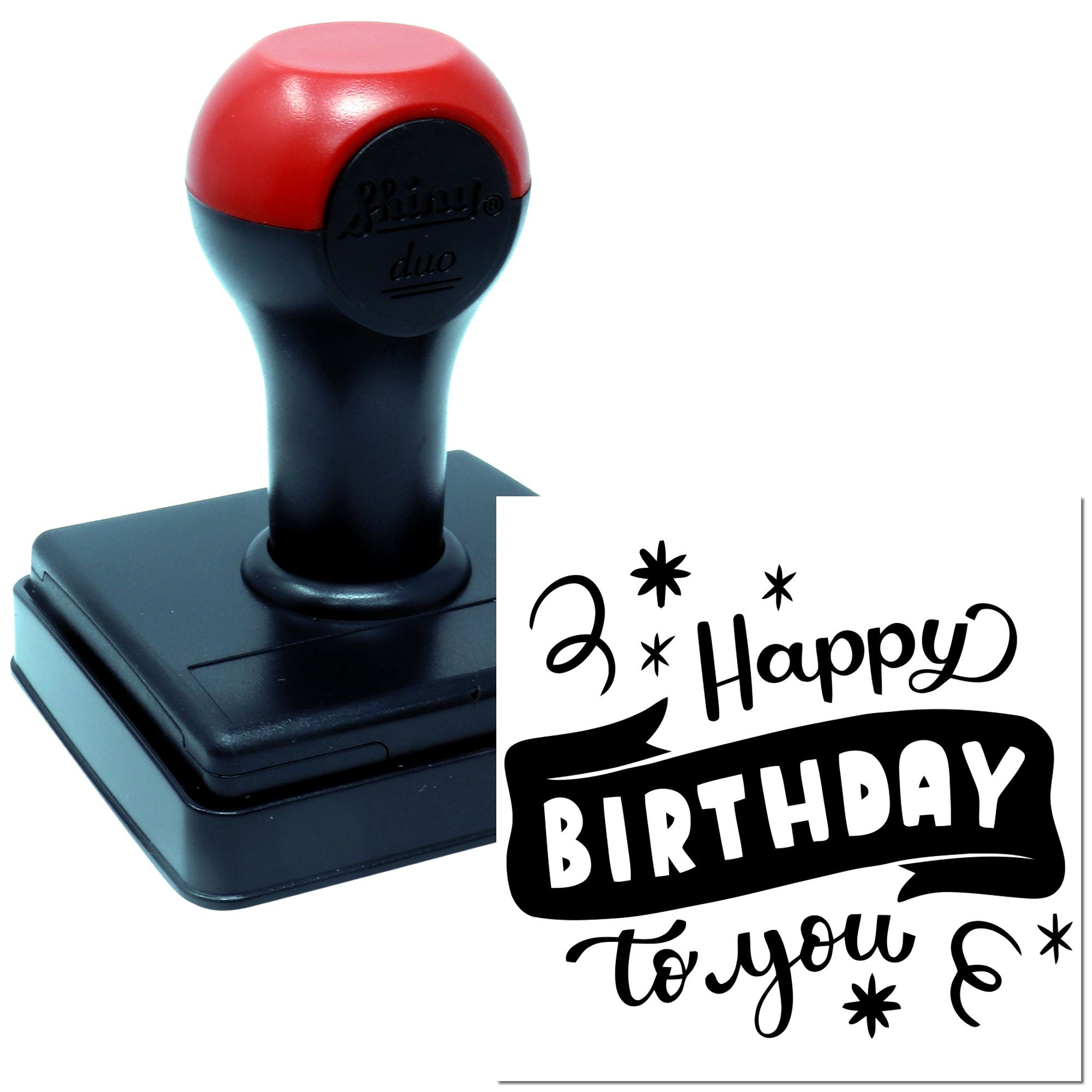 Hand Colorful Party Celebration Banner Crafting Stamp