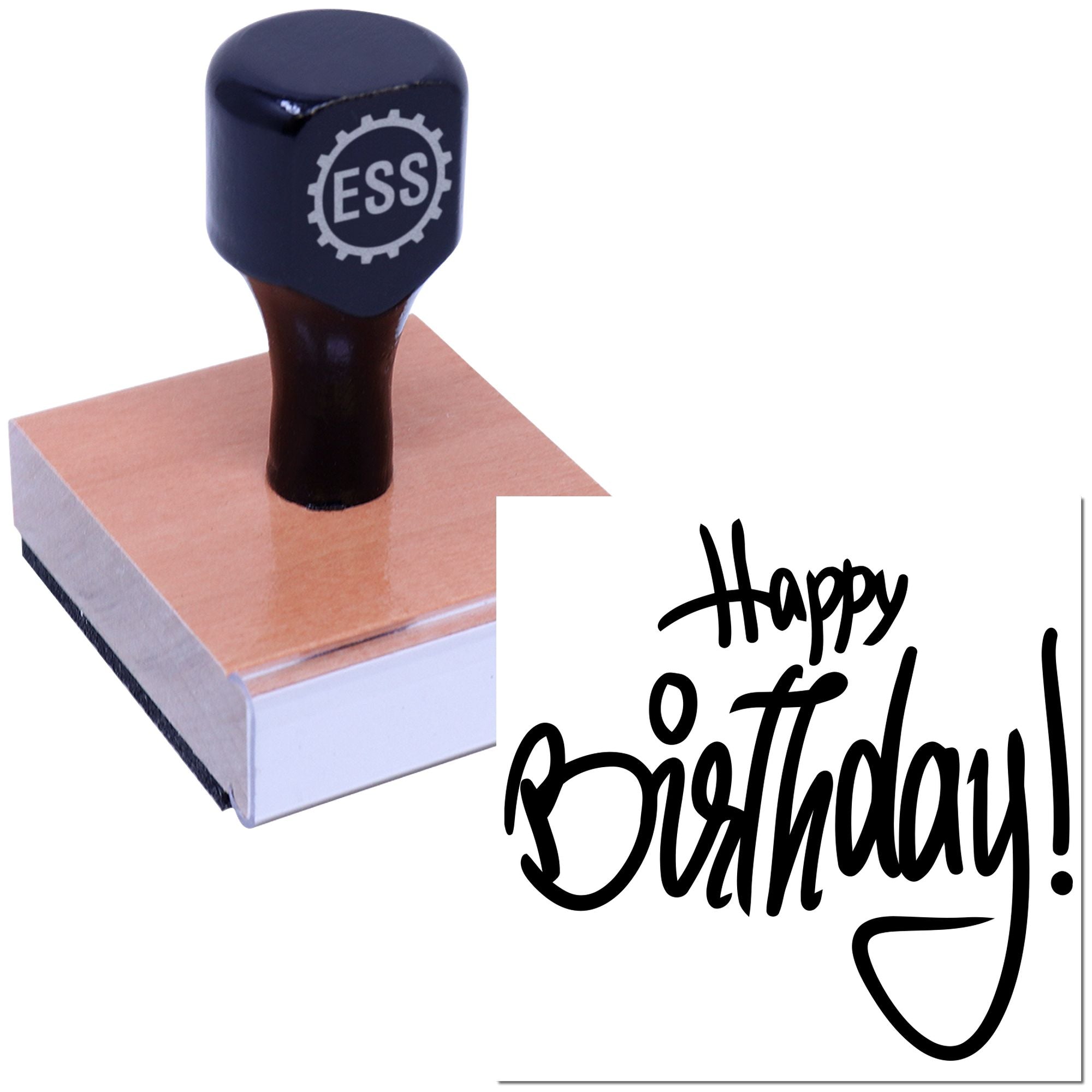 Bright Colorful Party Banner Crafting Rubber Stamp