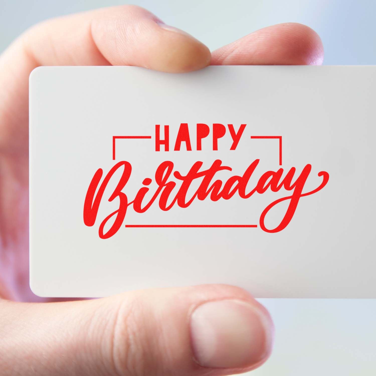 Festive Birthday Decor Paper Craft Rubber Stamp