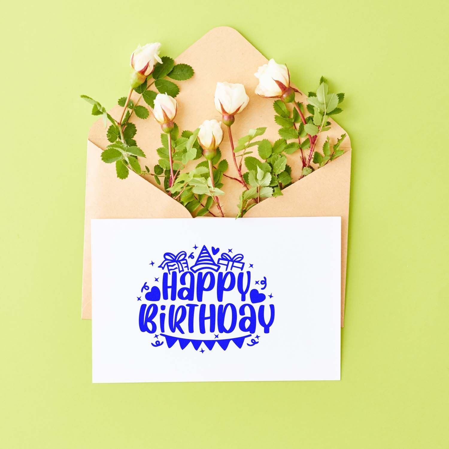 Birthday Celebration Joy Crafting Rubber Stamp