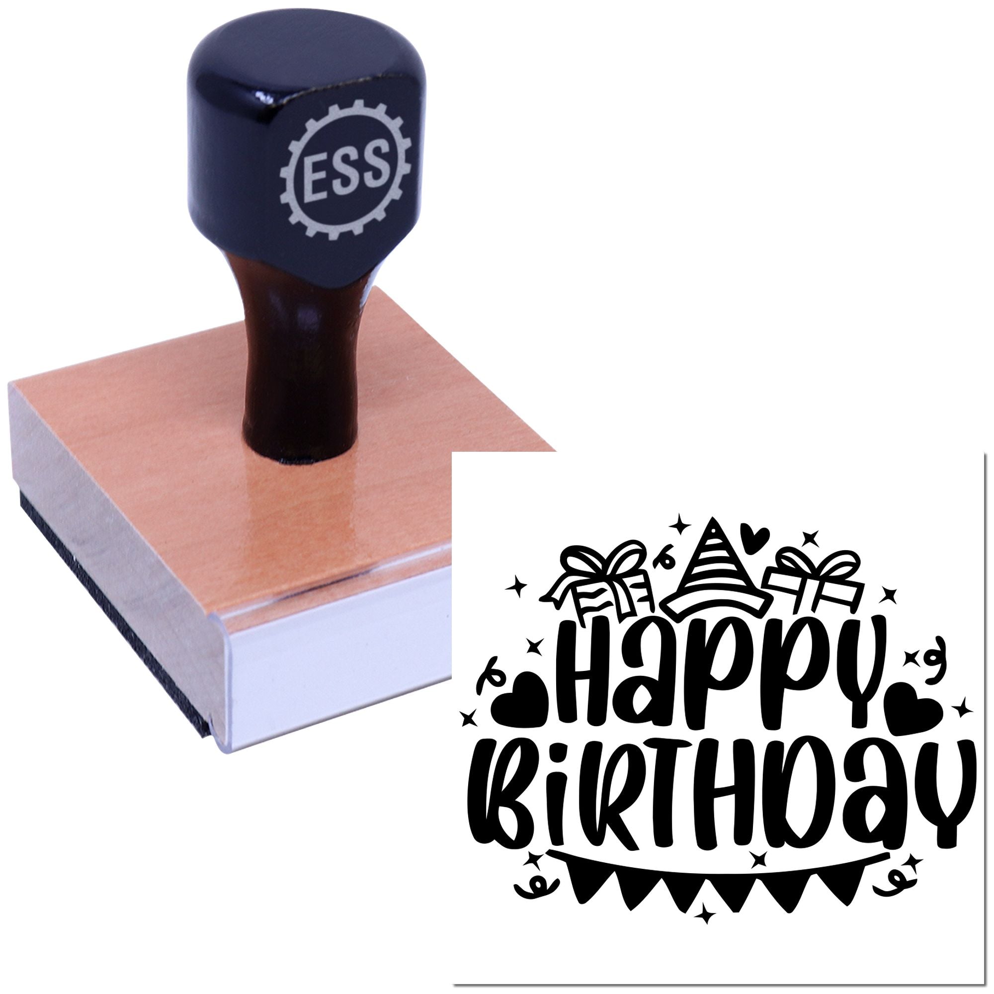 Birthday Celebration Joy Crafting Rubber Stamp