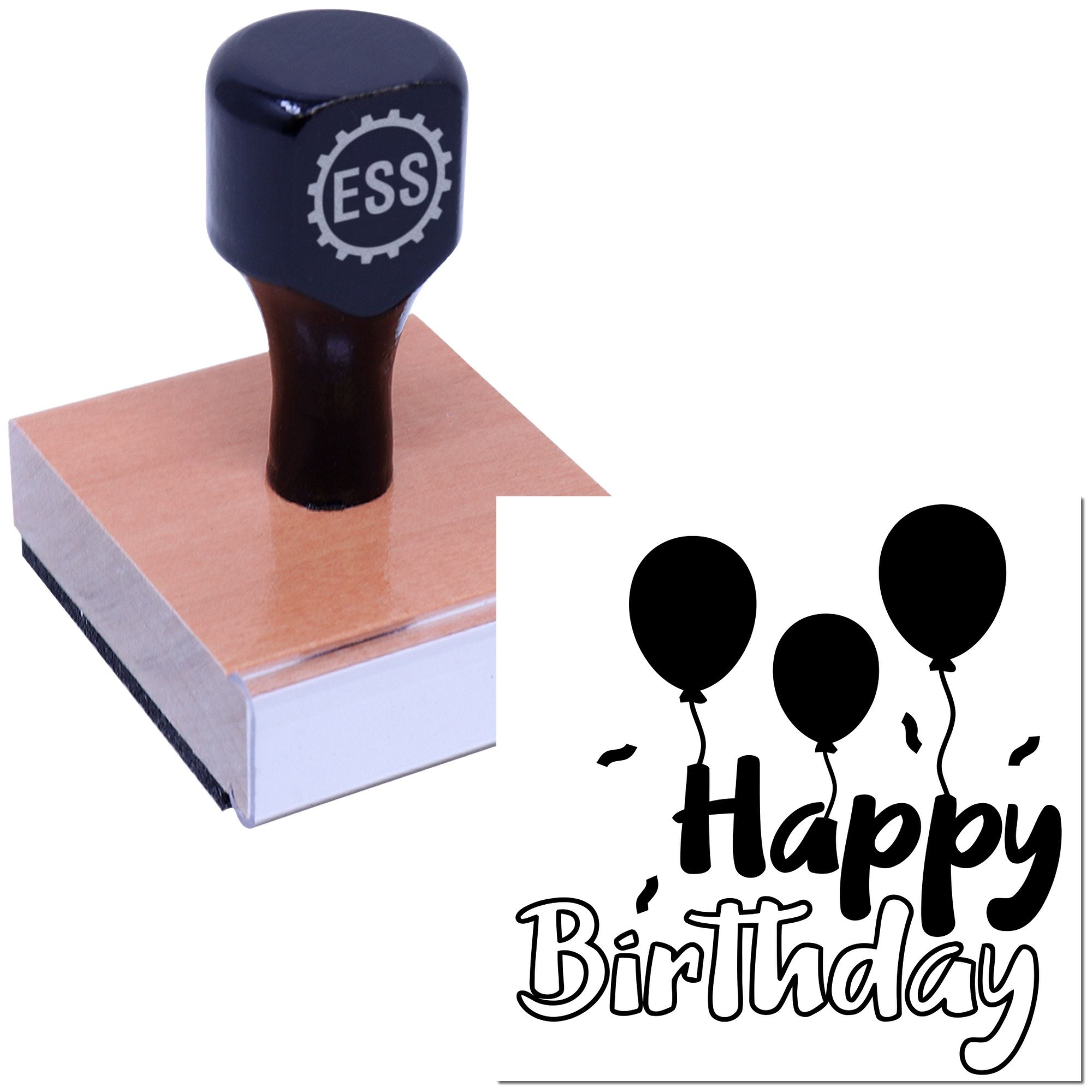 Bubbly Birthday Fiesta Card Rubber Stamp