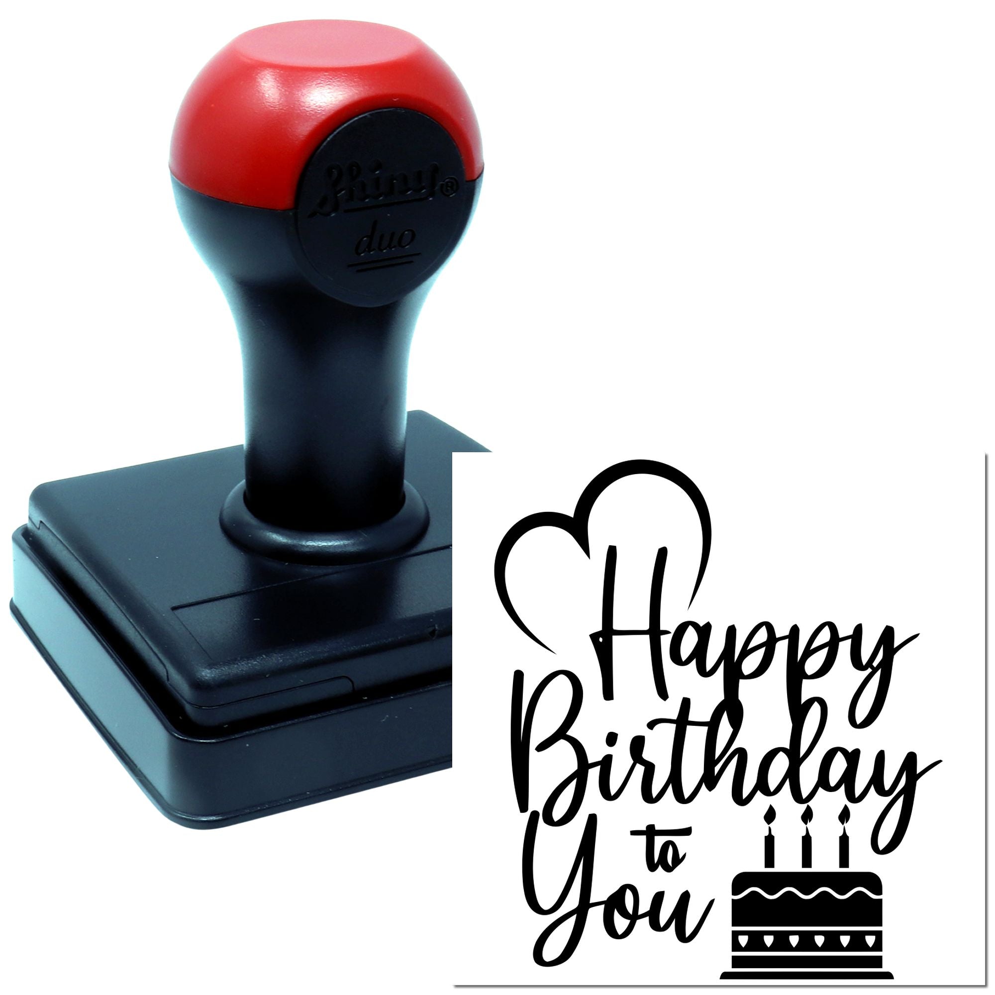 Hand Festive Birthday Cheer Scrapbook Stamp