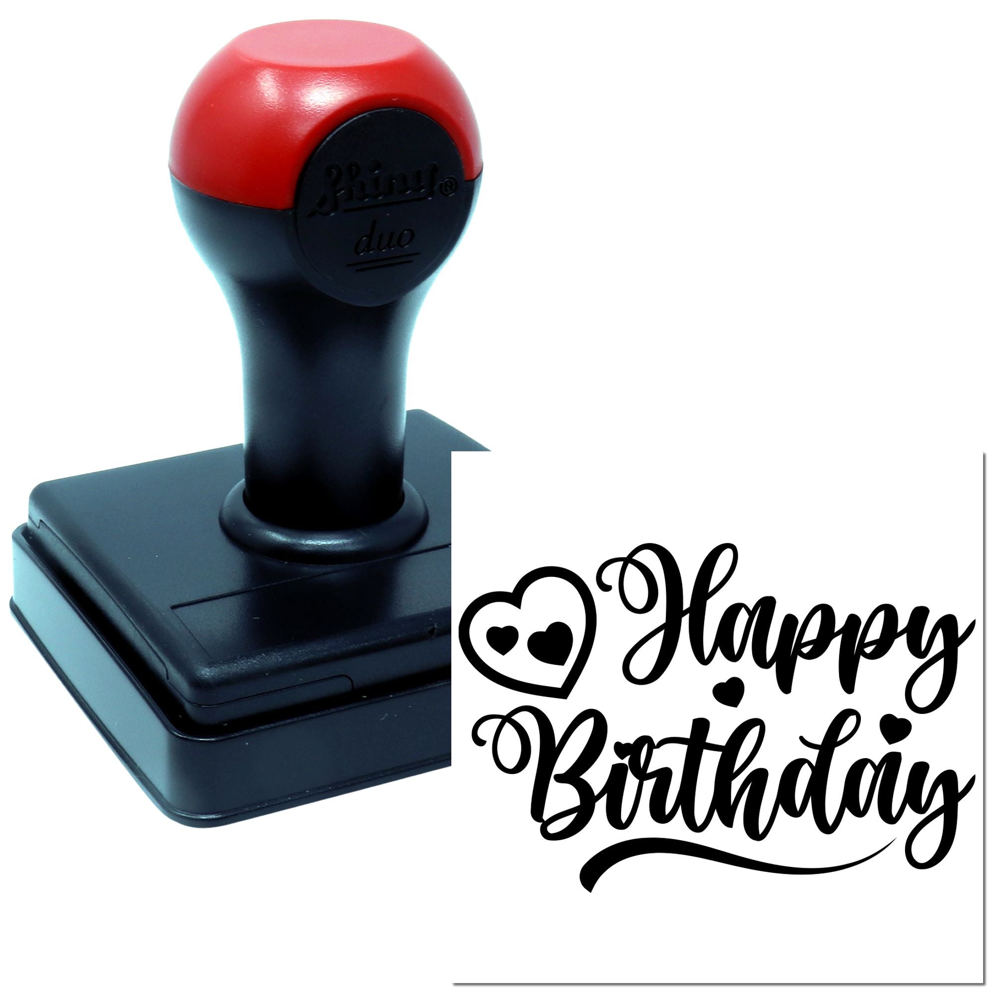 Hand Joyful Birthday Wishes Card Stamp