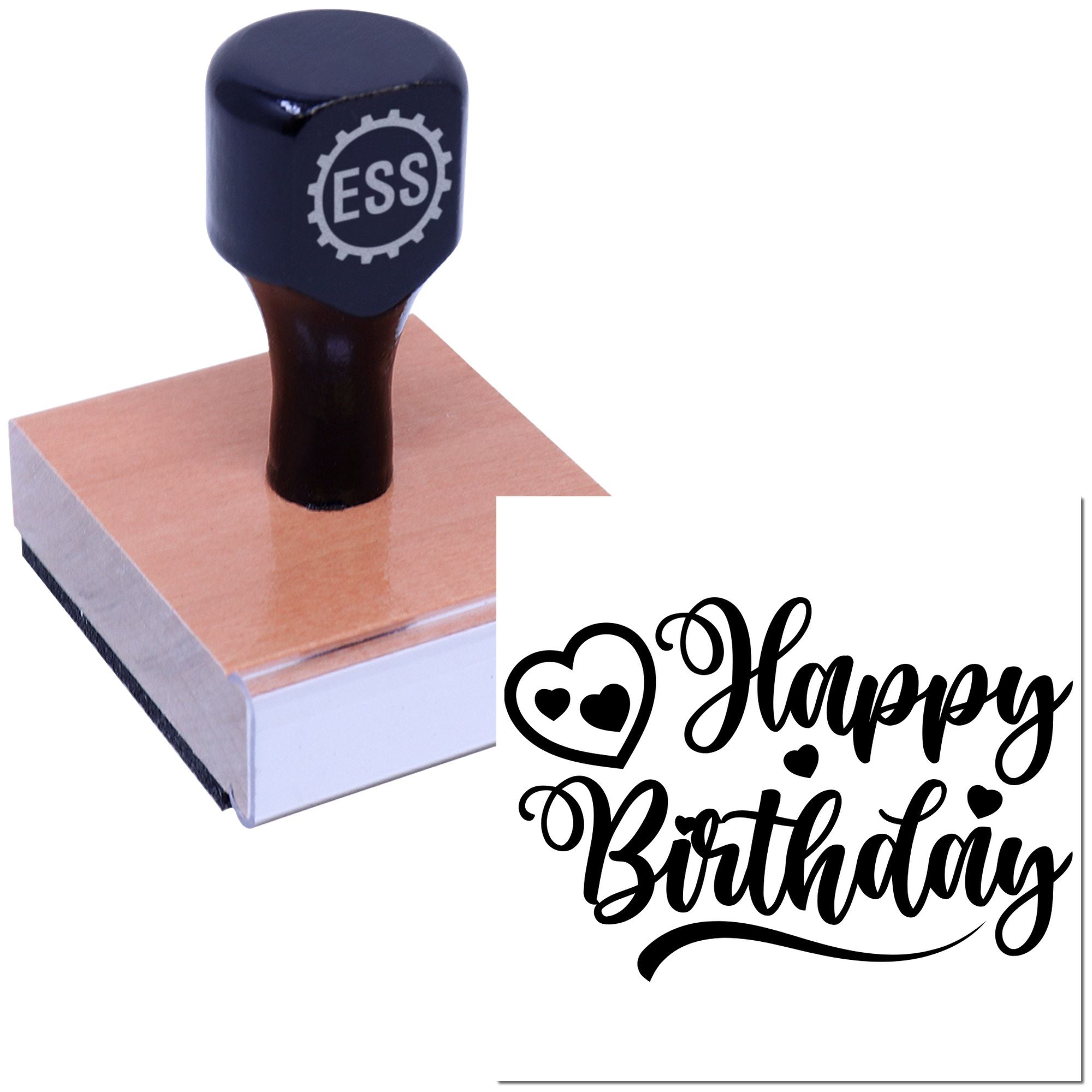 Joyful Birthday Wishes Scrapbook Rubber Stamp