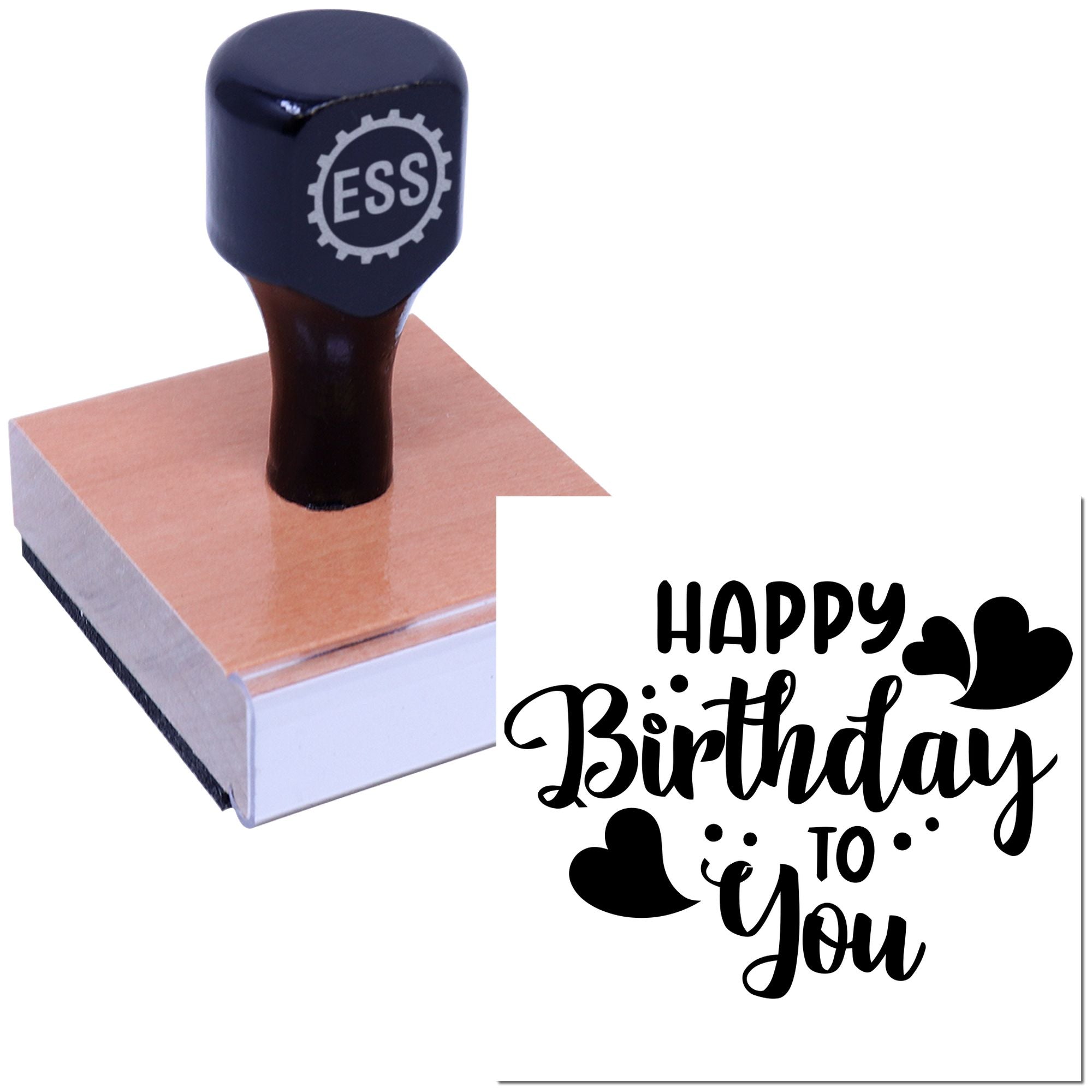 Joyous Birthday Celebration Crafting Rubber Stamp