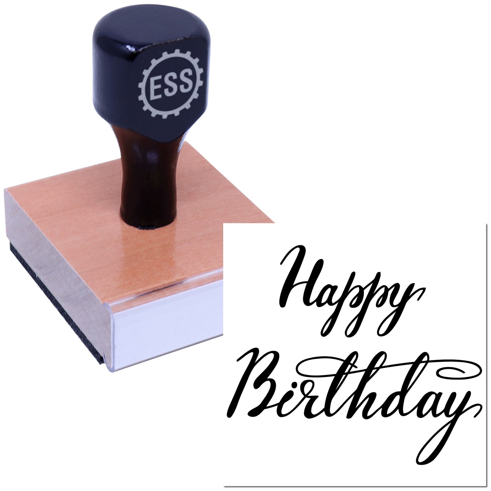 Joyful Birthday Gathering Scrapbook Rubber Stamp