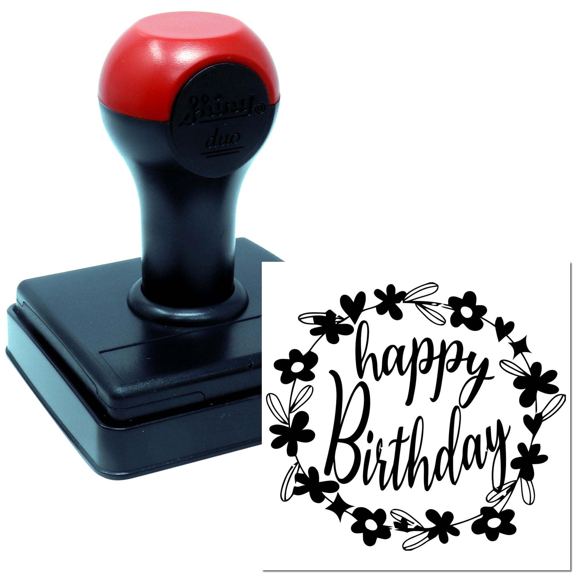 Hand Floral Birthday Fest Card Making Stamp