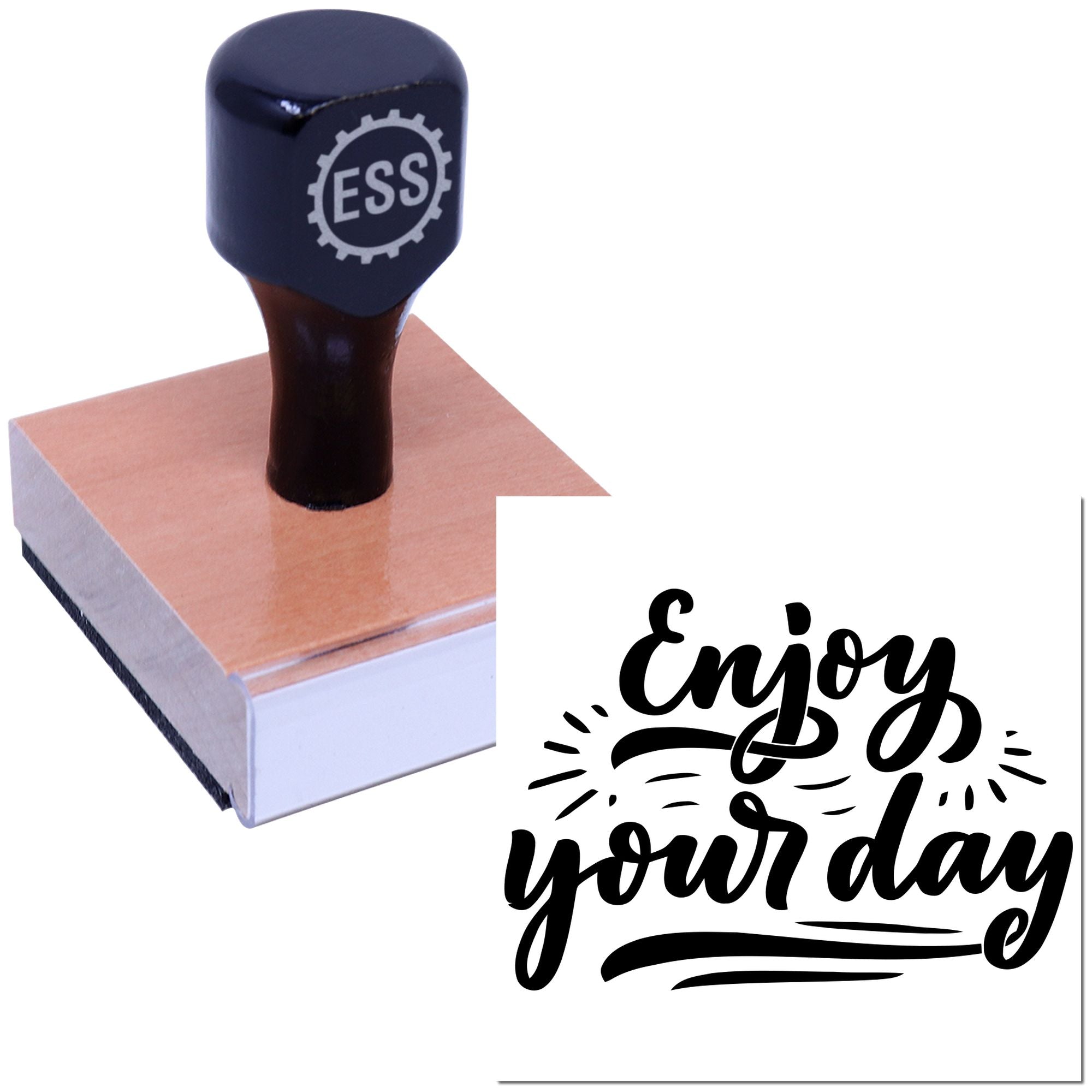 Joyful Mood Tunes Card Rubber Stamp