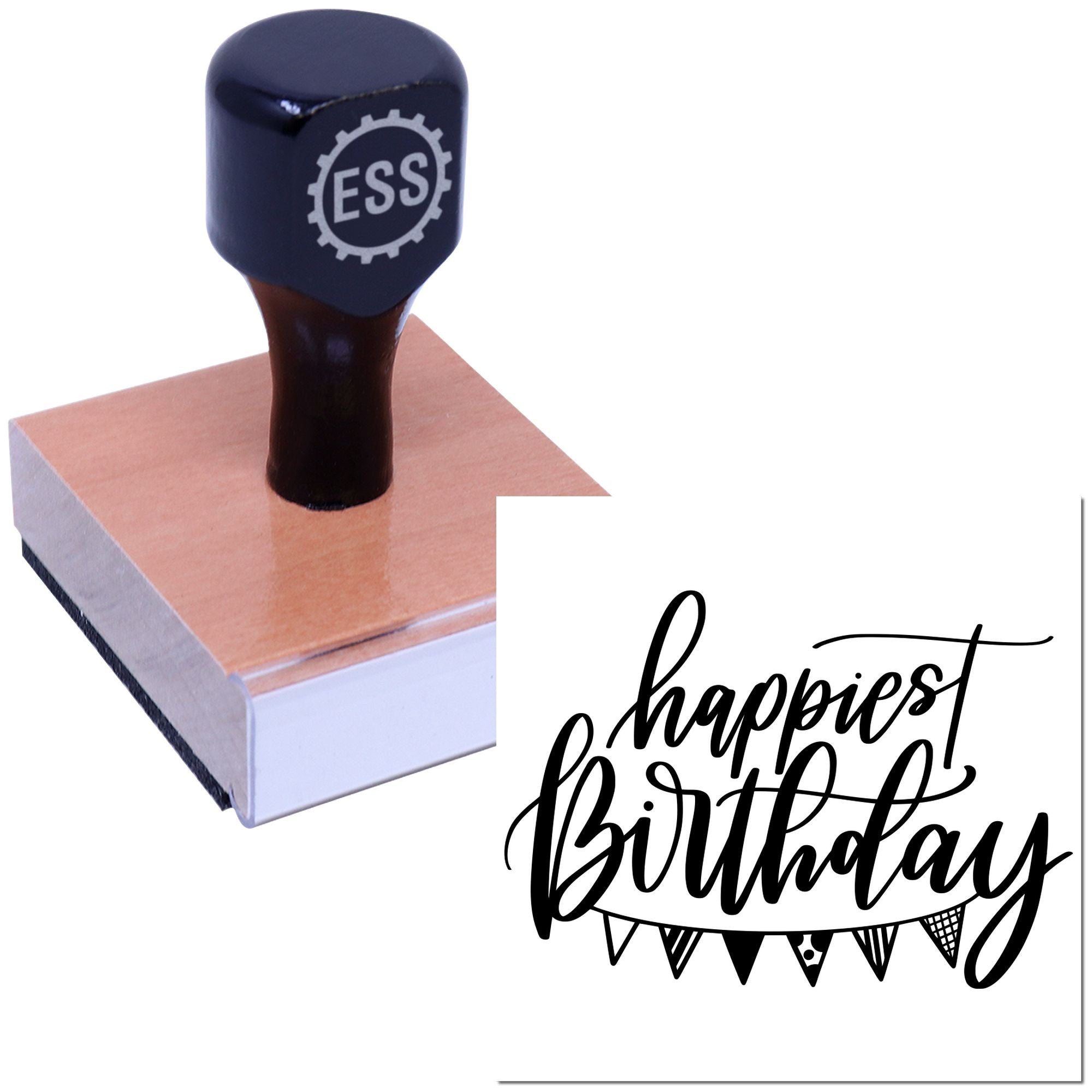 Joyous Bunting Celebrations Paper Craft Rubber Stamp
