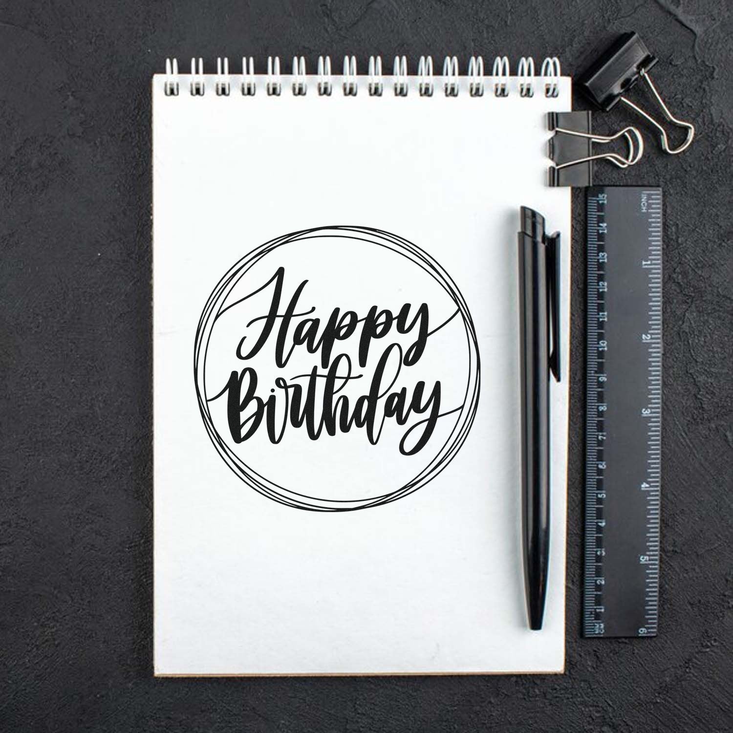 Hand Festive Bubble Celebration Scrapbooking Stamp