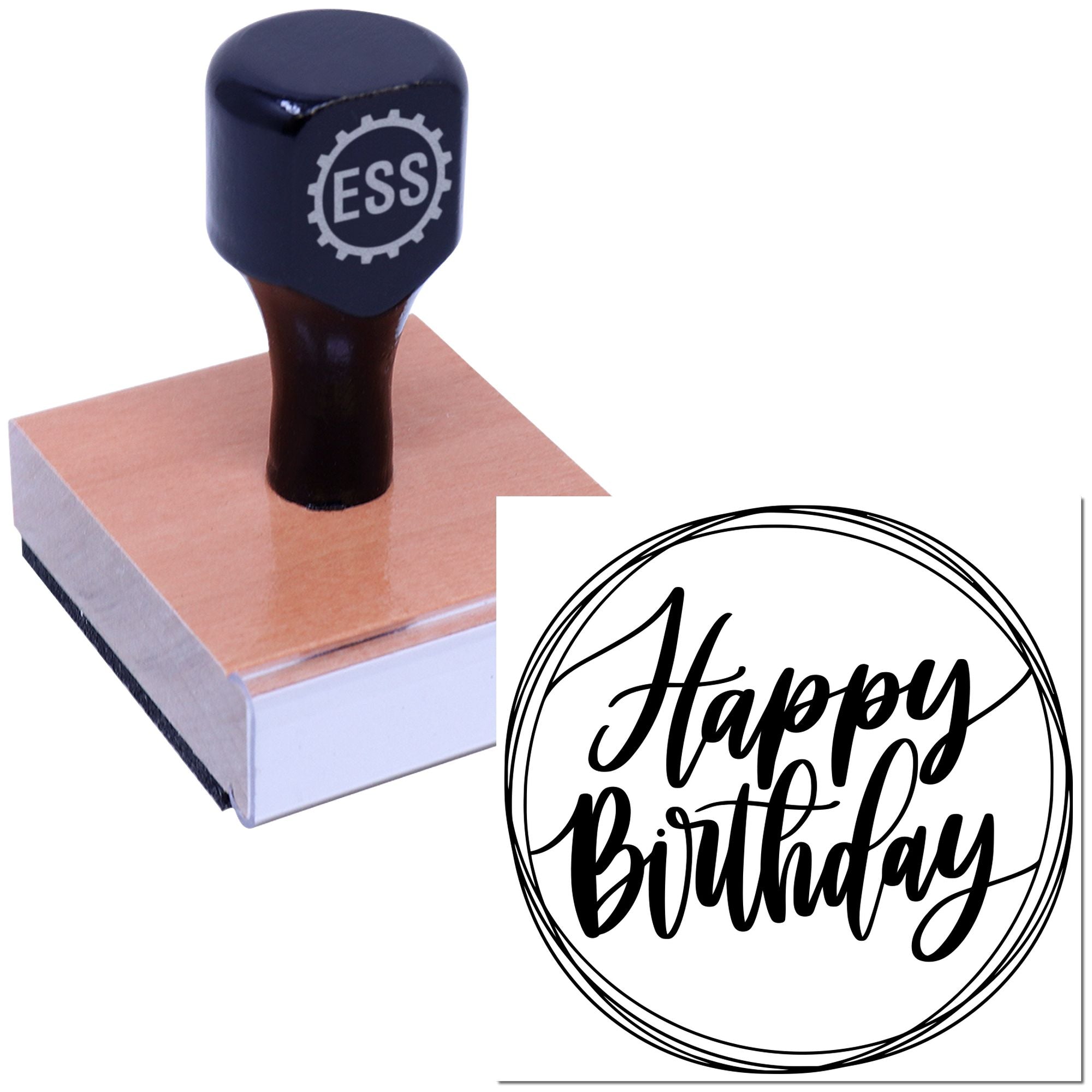 Festive Bubble Celebration Paper Craft Rubber Stamp