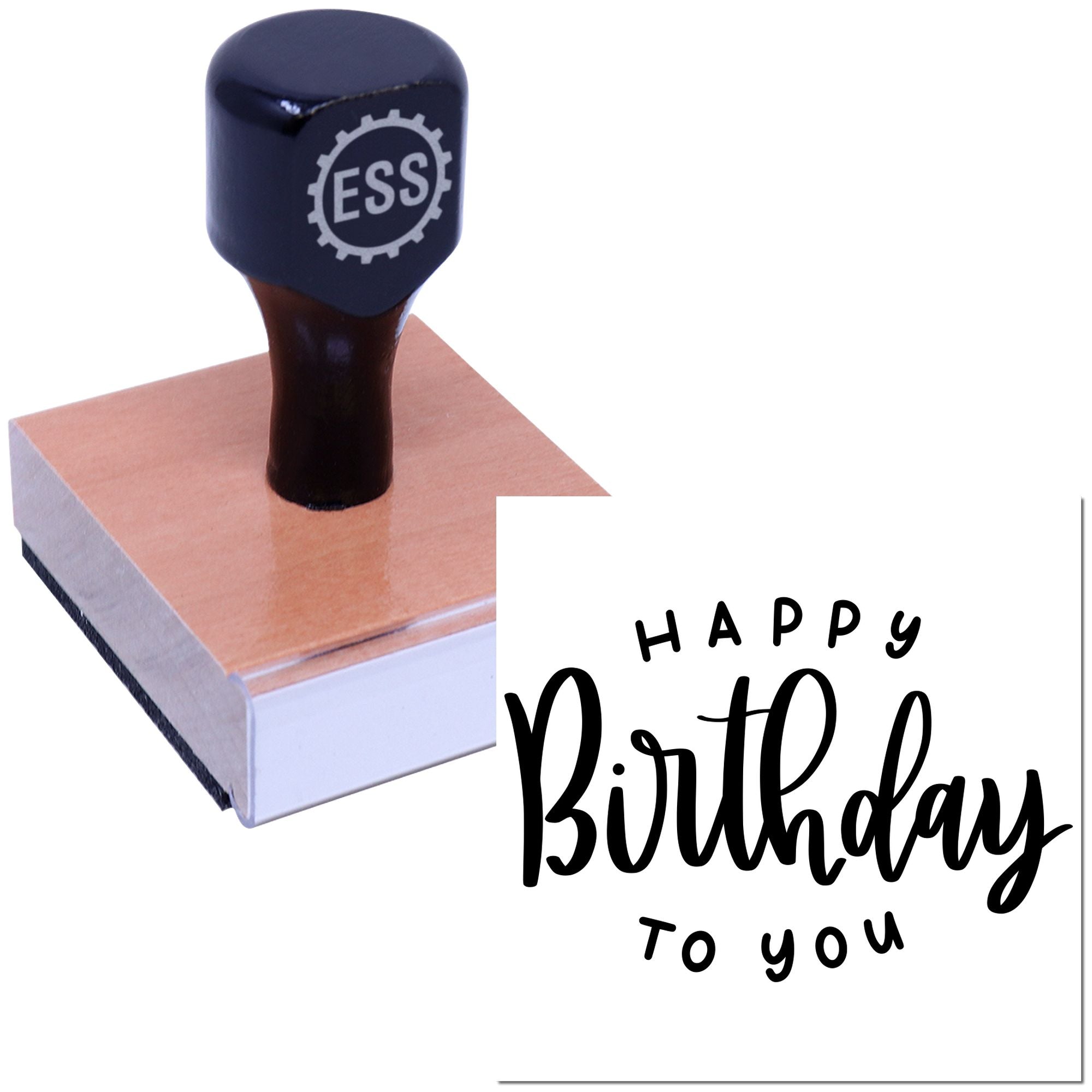 Birthday Joyful Wishes Scrapbooking Rubber Stamp