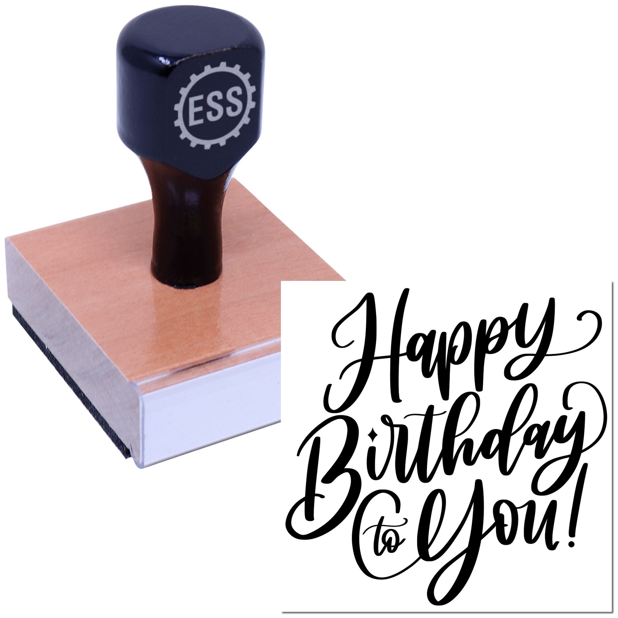 Grand Festive Celebration Spectacle Card Rubber Stamp