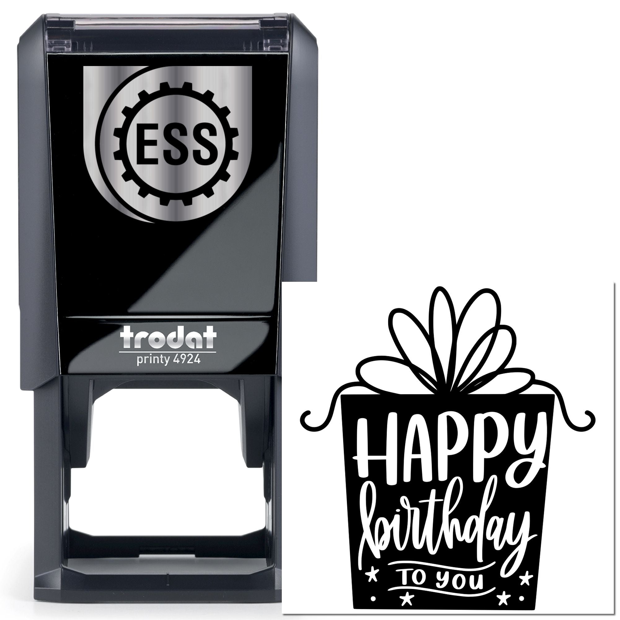 Self-Inking Joyful Birthday Revelation Card Stamp