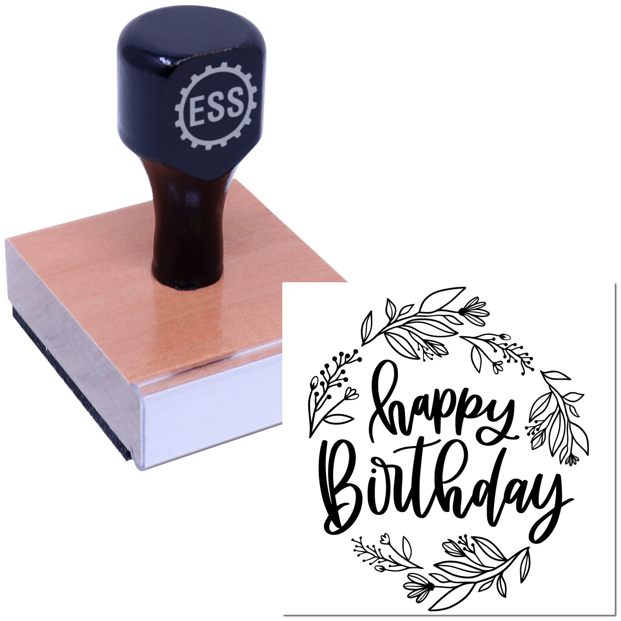 Flourishing Birthday Delight Paper Craft Rubber Stamp