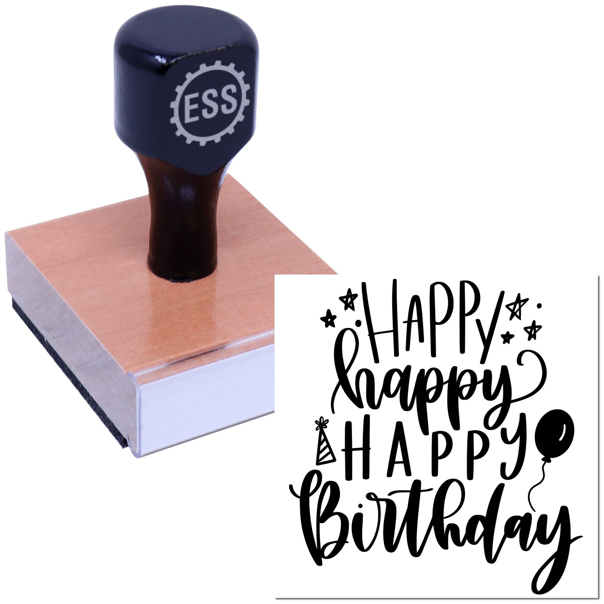 Balloon Party Delight Craft Rubber Stamp