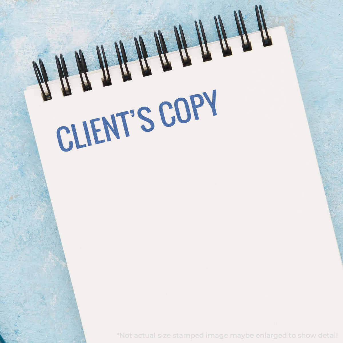 "Client's copy" Xstamper stamp used on filed paperwork