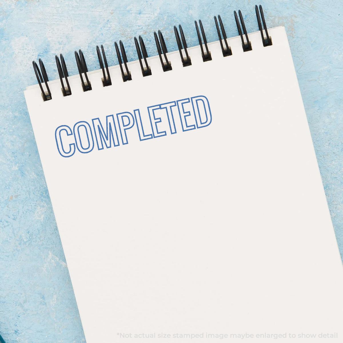 "Completed" Xstamper stamp used on filed paperwork