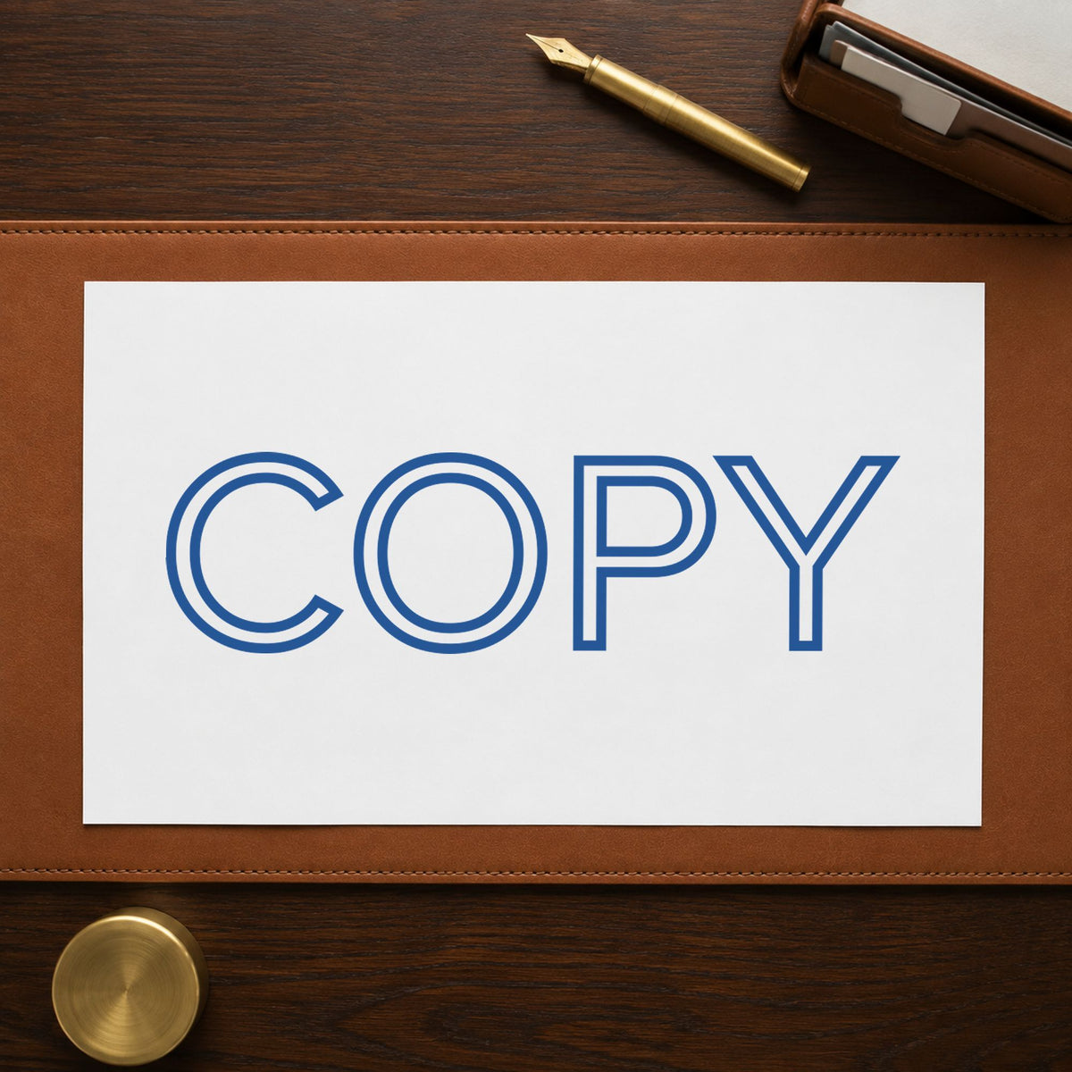 "Copy" imprint on a printed page, Xstamper No. 1006