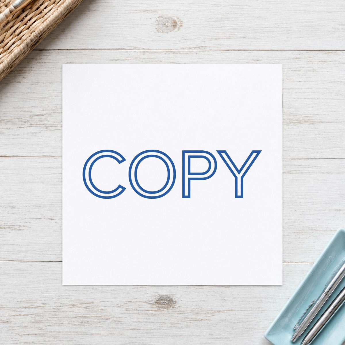 "Copy" Xstamper stamp at work on everyday office paperwork